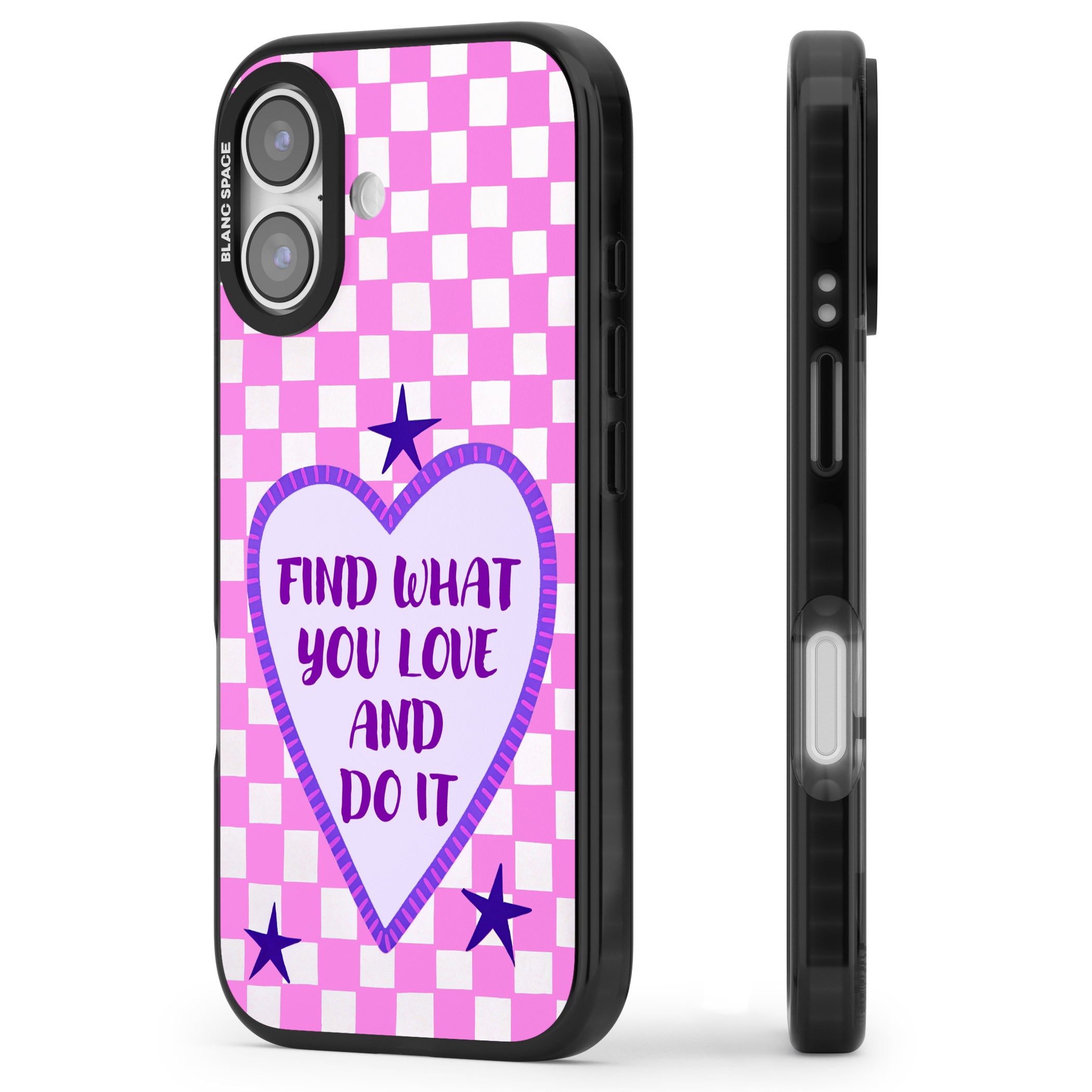 Find What You Love iPhone 17 Impact Black Phone Case Side Profile