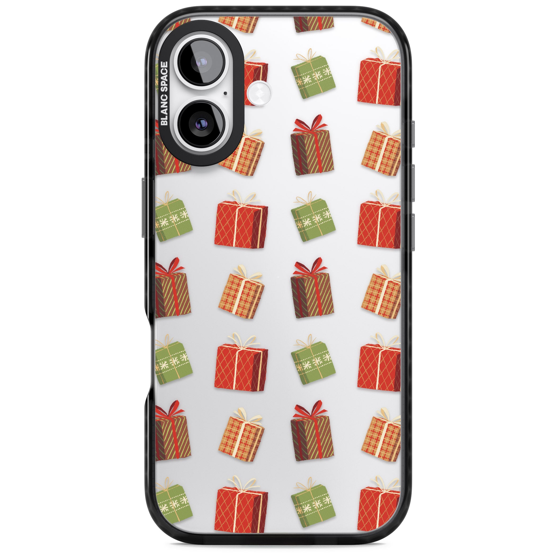 Christmas Presents Pattern iPhone 17 Impact Black Phone Case