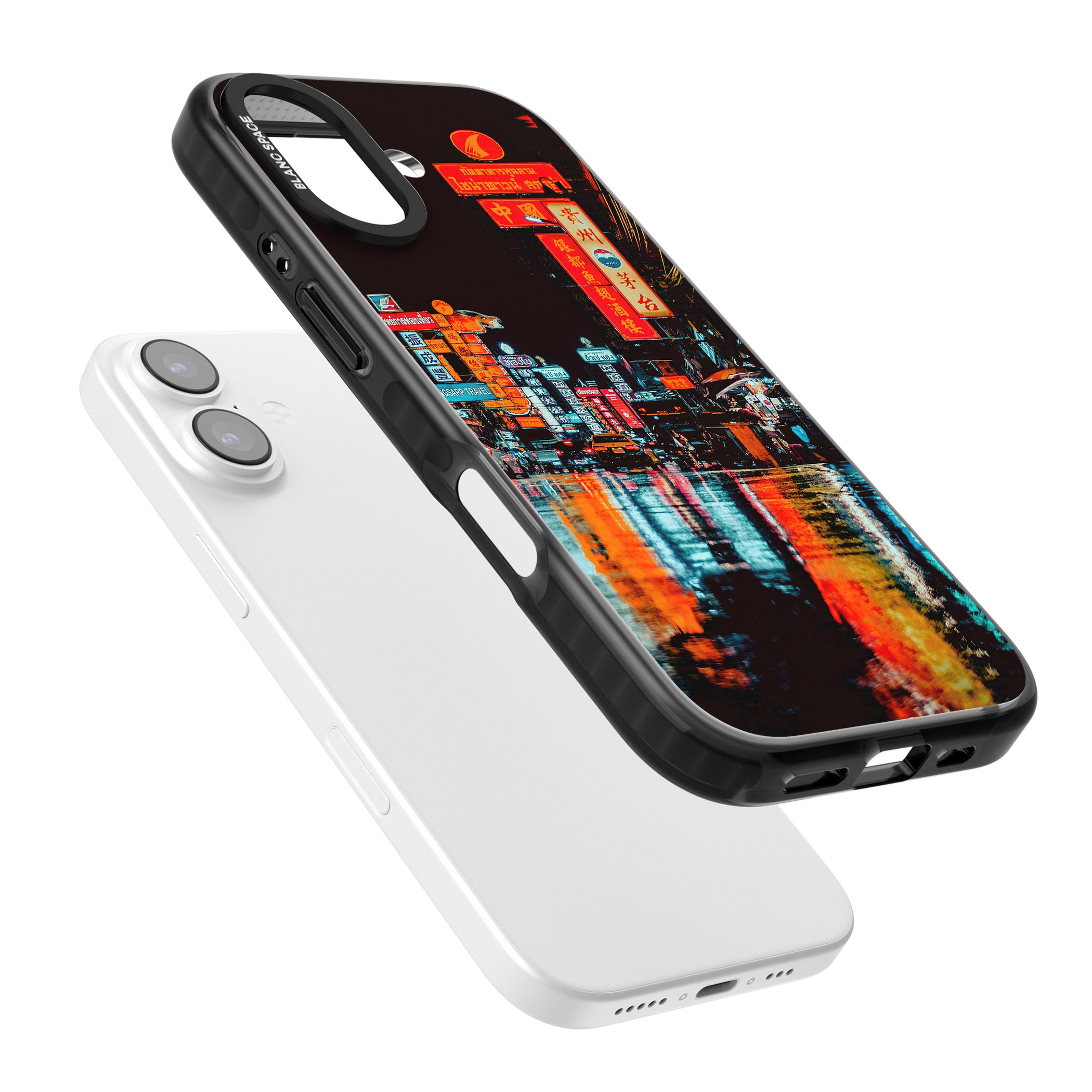 Neon City iPhone 17 Impact Black Phone Case Colours
