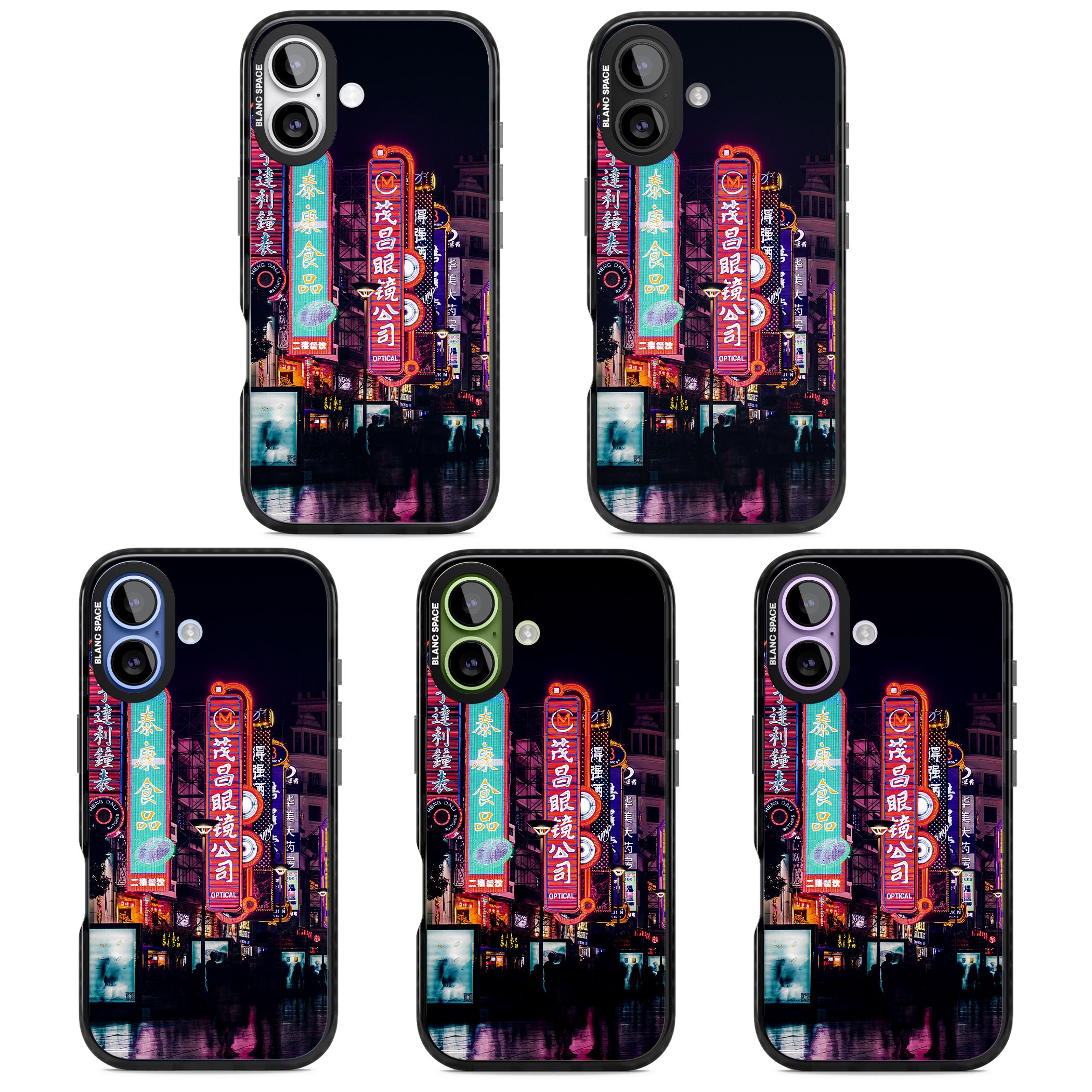 Neon Streets iPhone 17 Impact Black Phone Case APT Impact Protection