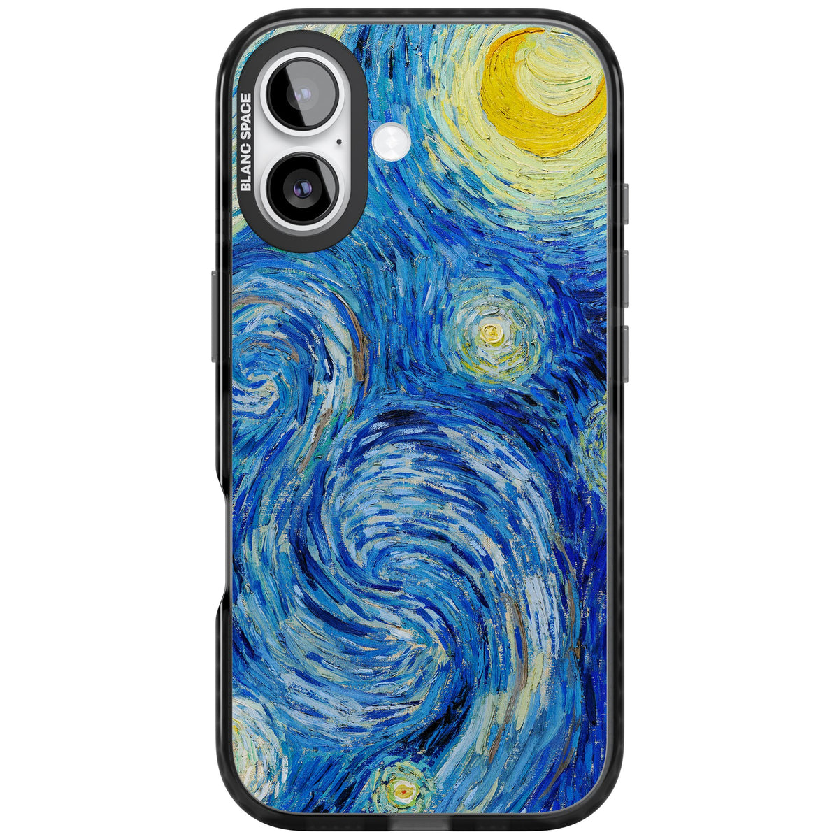 The Starry Night By Vincent Van Gogh iPhone 16 / iPhone 16 Plus / iPhone 17 Impact Black Phone Case front