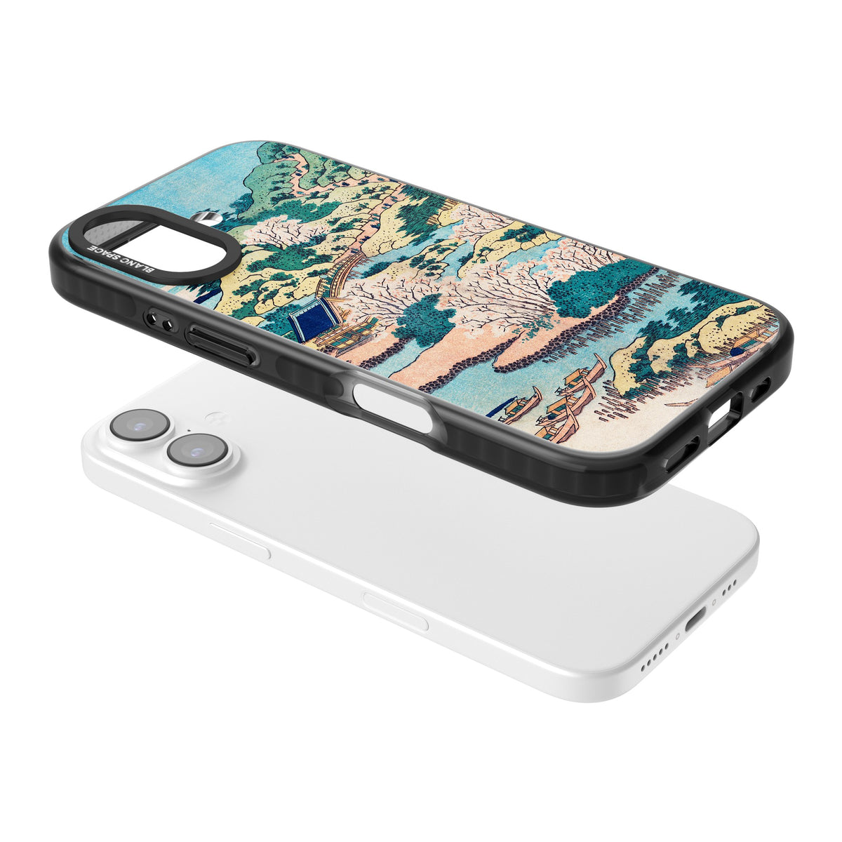 Coastal Community iPhone 16 / iPhone 16 Plus / iPhone 17 Impact Black Phone Case angled
