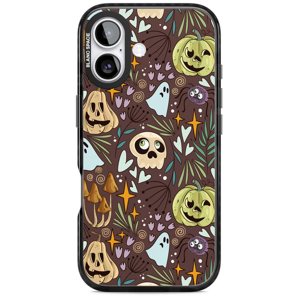 Goblincore Cartoon Halloween Pattern