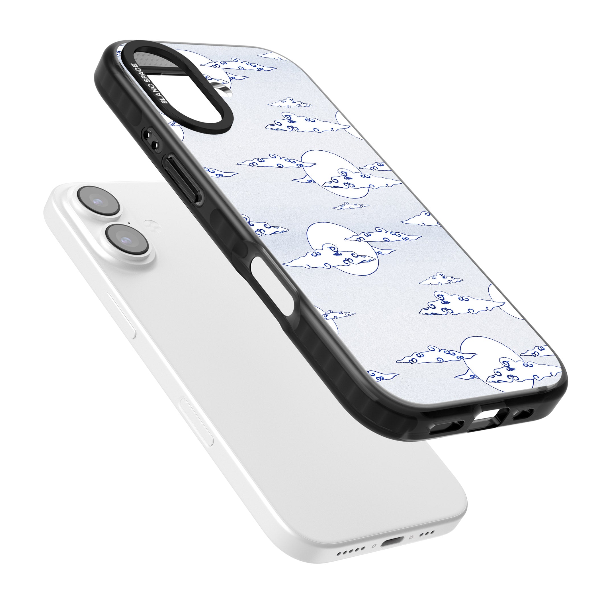 Moon & Clouds iPhone 17 Impact Black Phone Case Colours