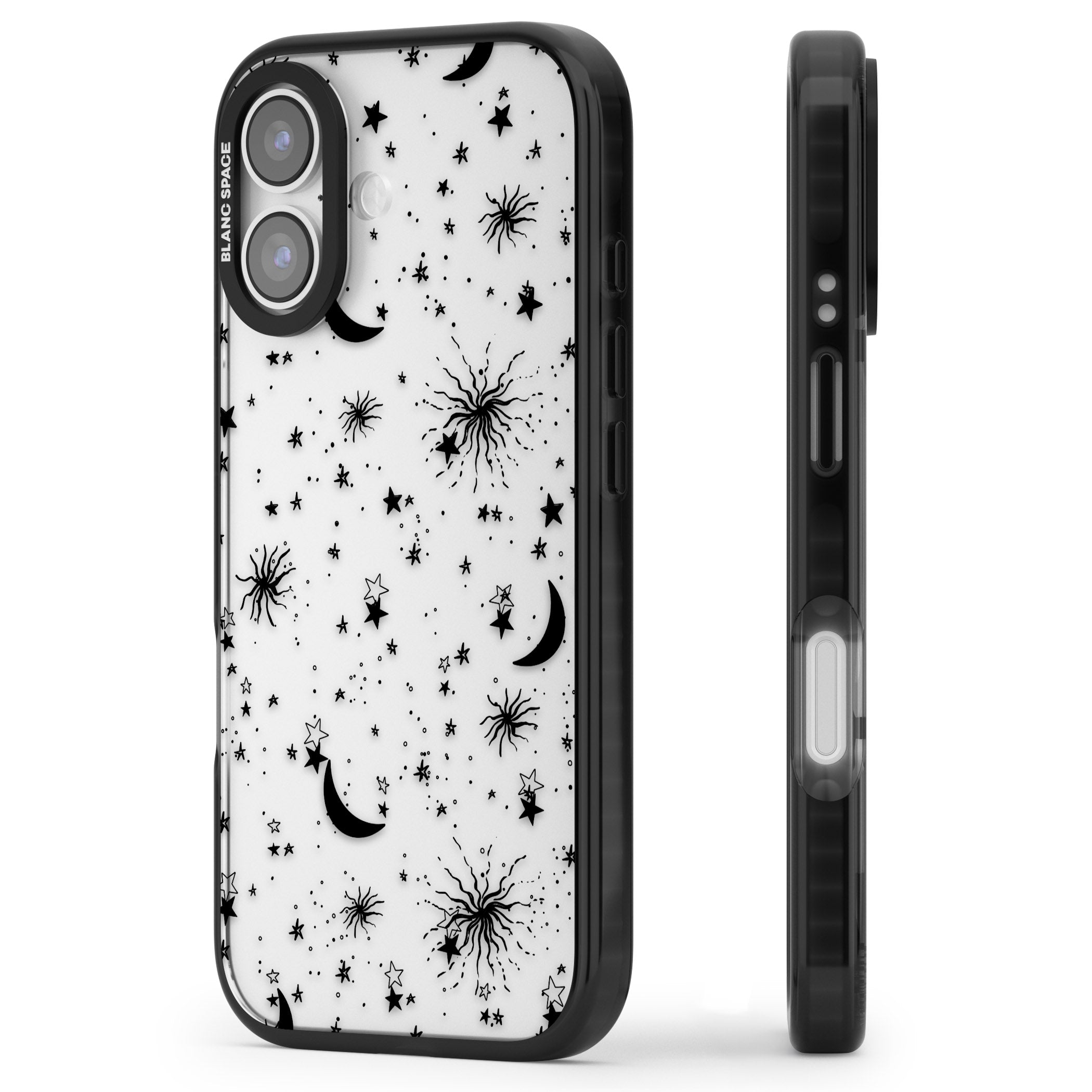 Celestial Night iPhone 17 Impact Black Phone Case Side Profile