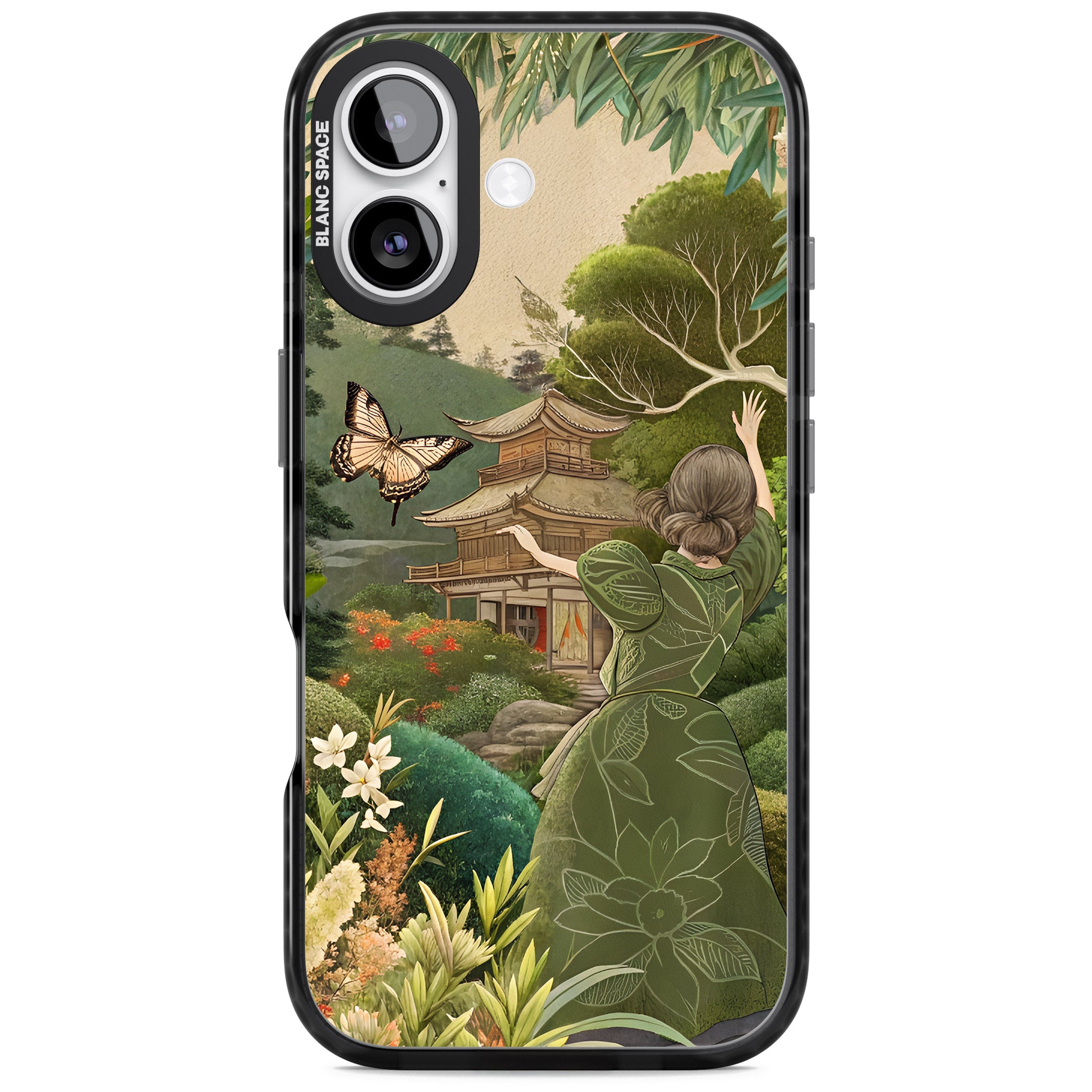 Japanese Nature iPhone 17 Impact Black Phone Case