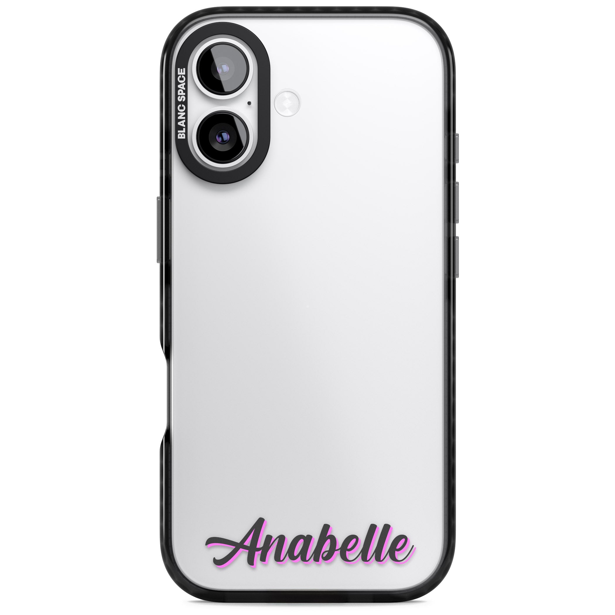 Personalised Cute Bottom Name iPhone 17 Impact Black Phone Case