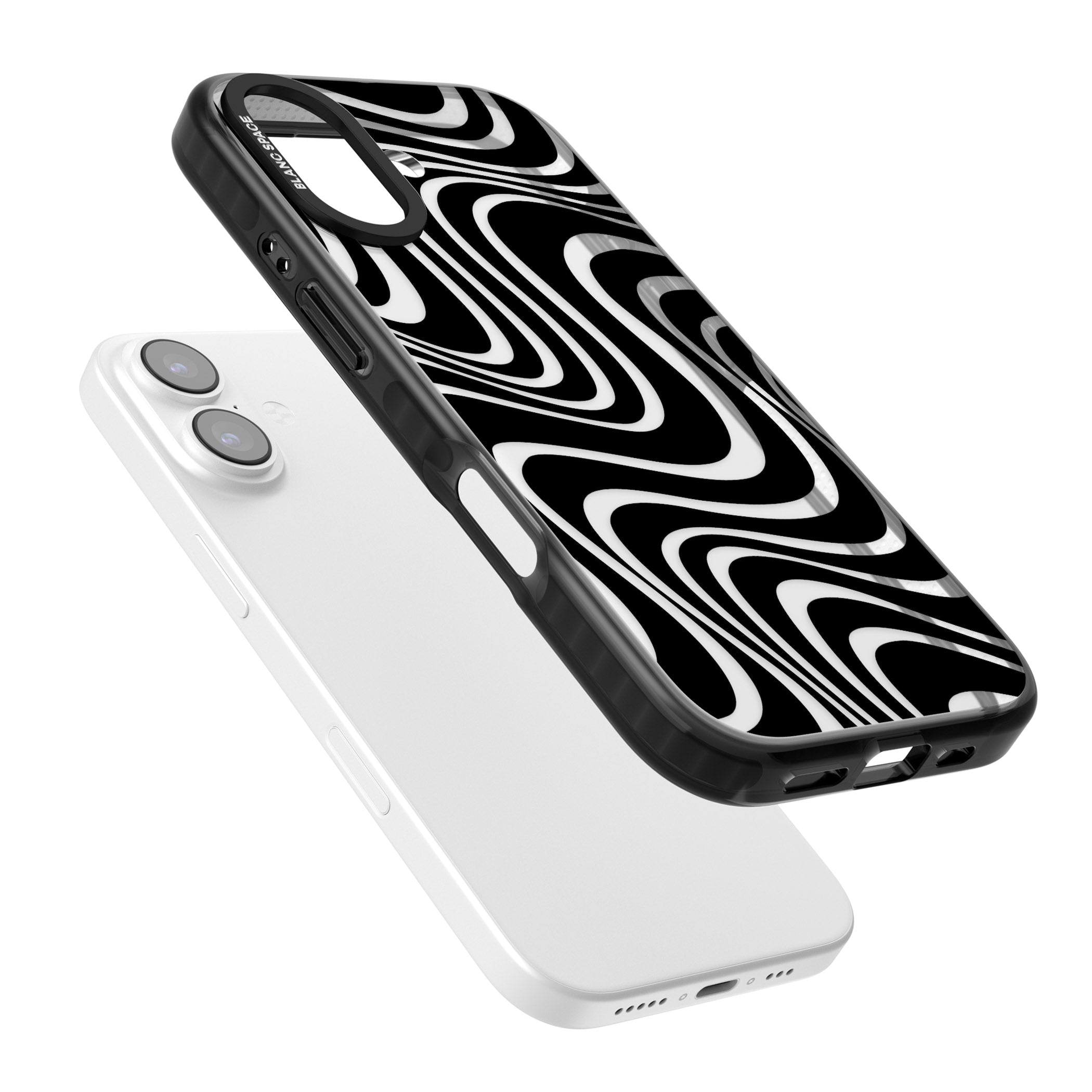 Abstract Waves iPhone 17 Impact Black Phone Case Colours