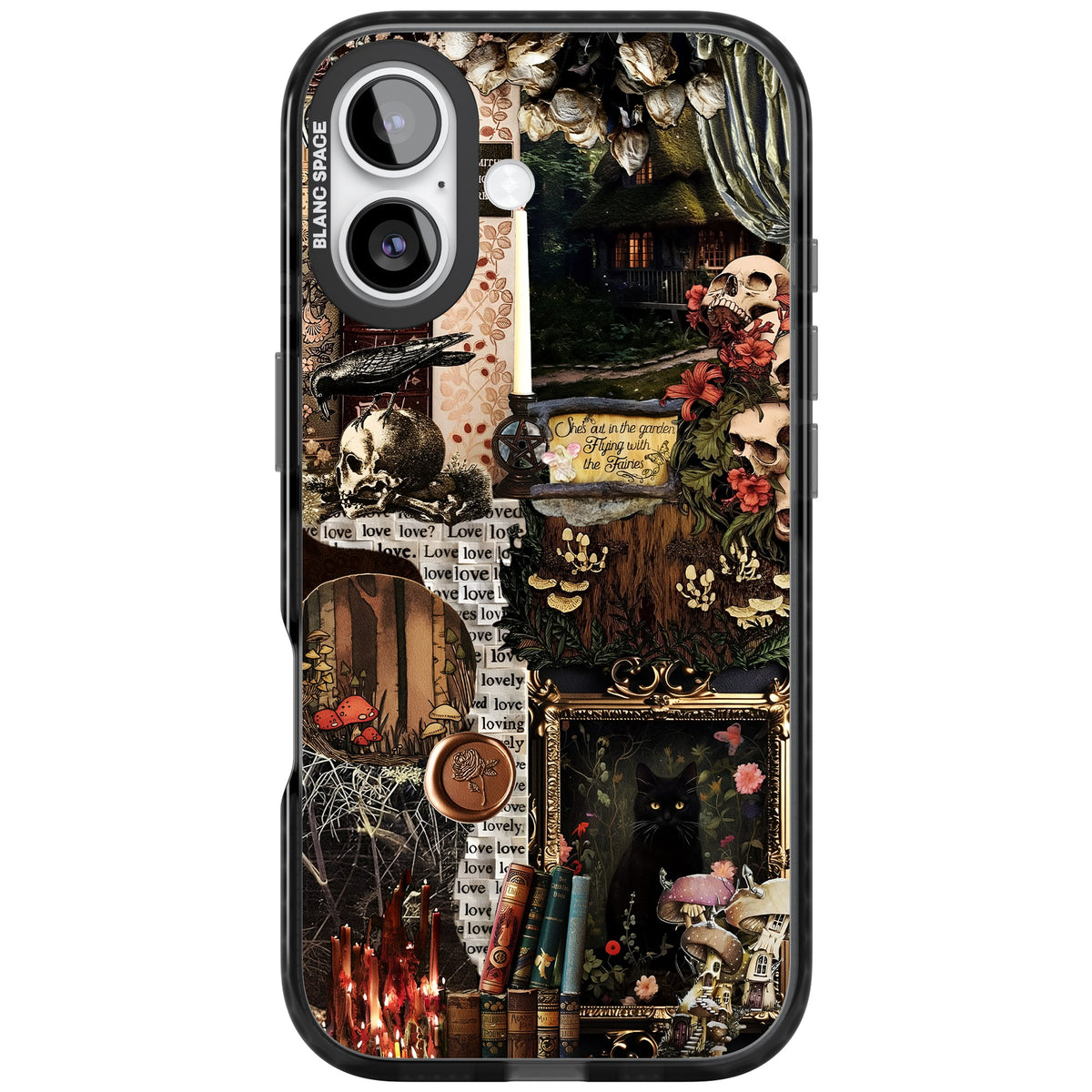 Academia Collage iPhone 16 / iPhone 16 Plus / iPhone 17 Impact Black Phone Case front