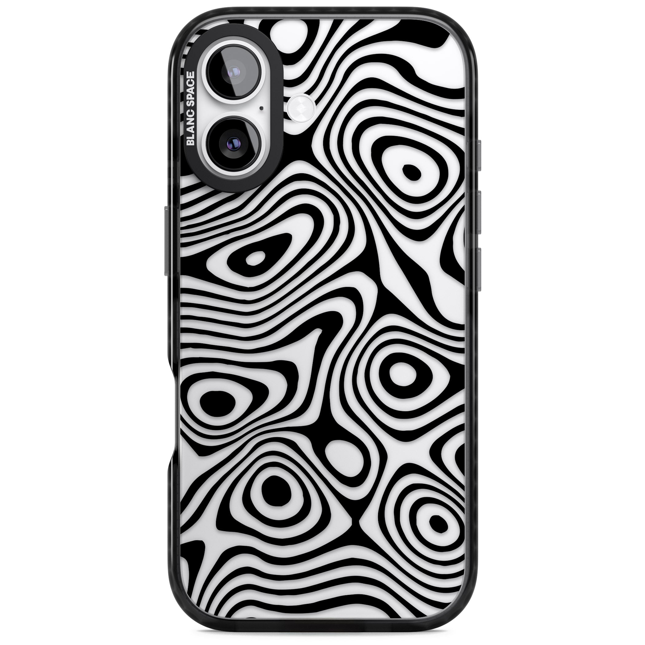Dark Topographic Map iPhone 17 Impact Black Phone Case