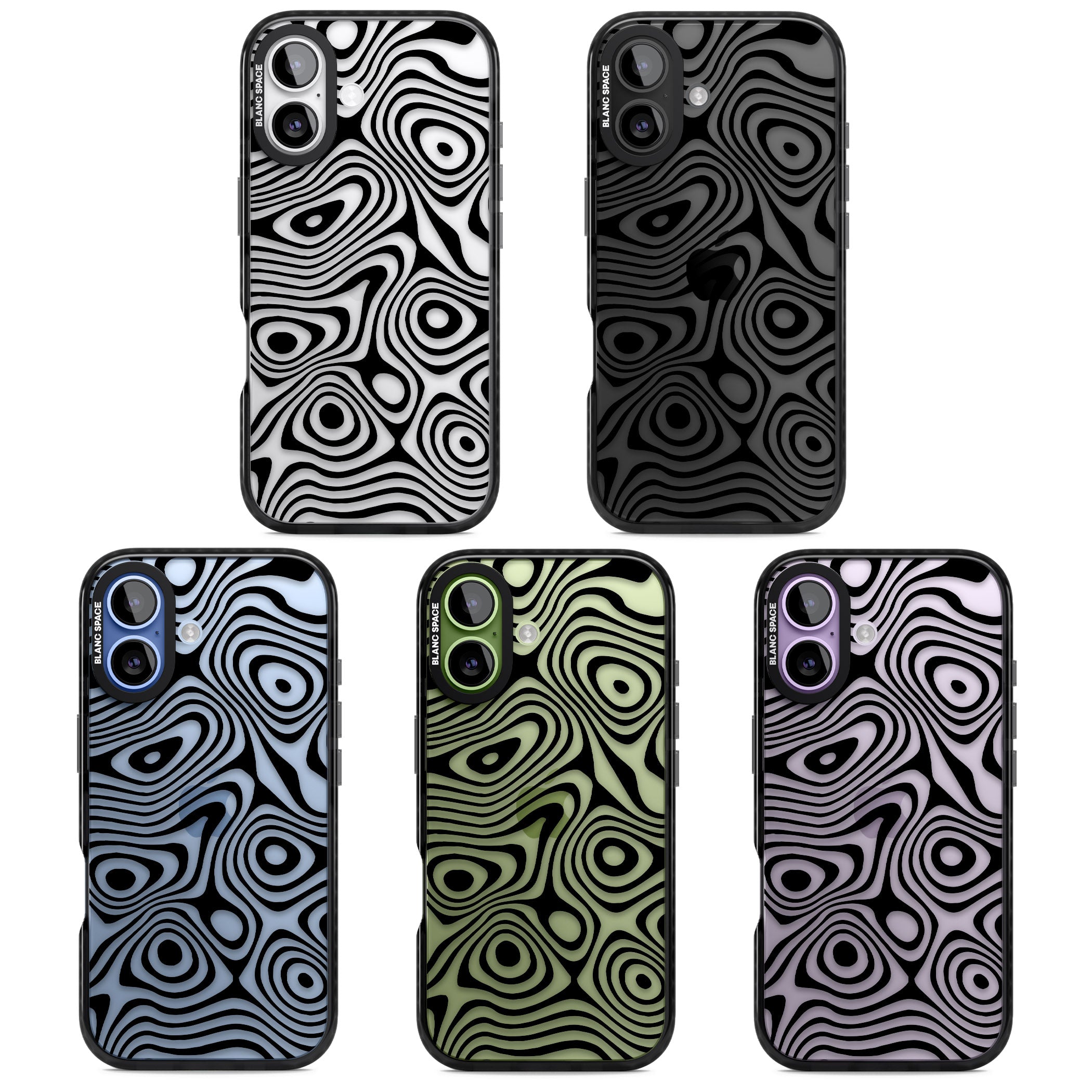 Dark Topographic Map iPhone 17 Impact Black Phone Case APT Impact Protection