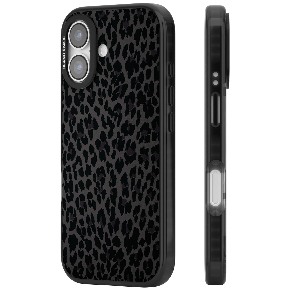 Dark Animal Print iPhone 16 / iPhone 16 Plus / iPhone 17 Impact Black Phone Case side