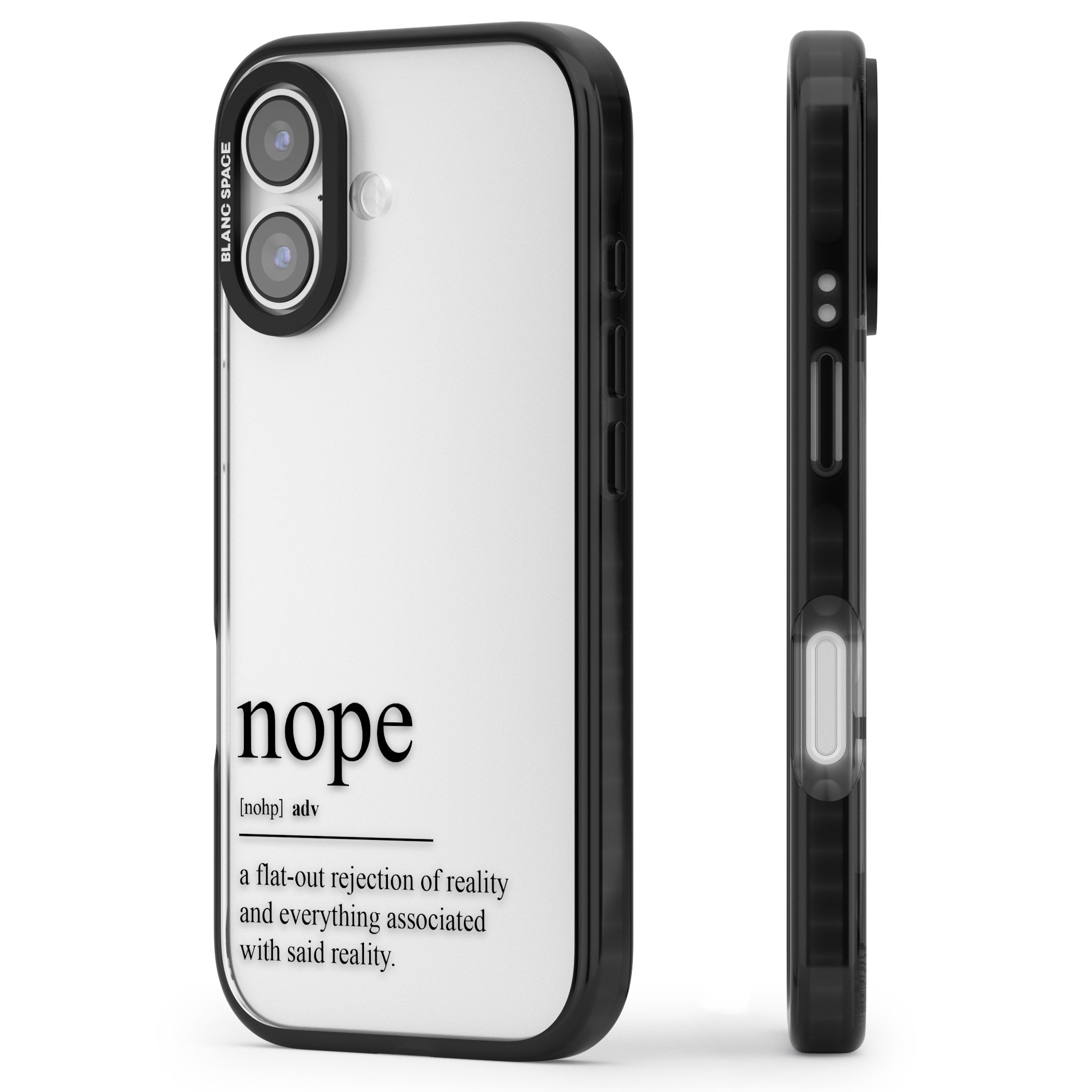 Nope iPhone 17 Impact Black Phone Case Side Profile