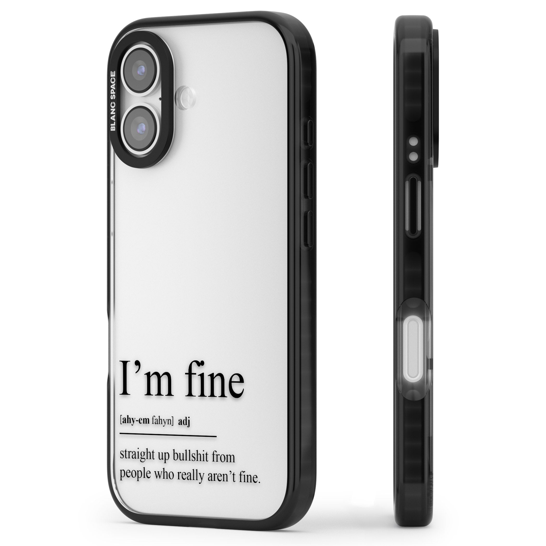 Im Fine iPhone 17 Impact Black Phone Case Side Profile