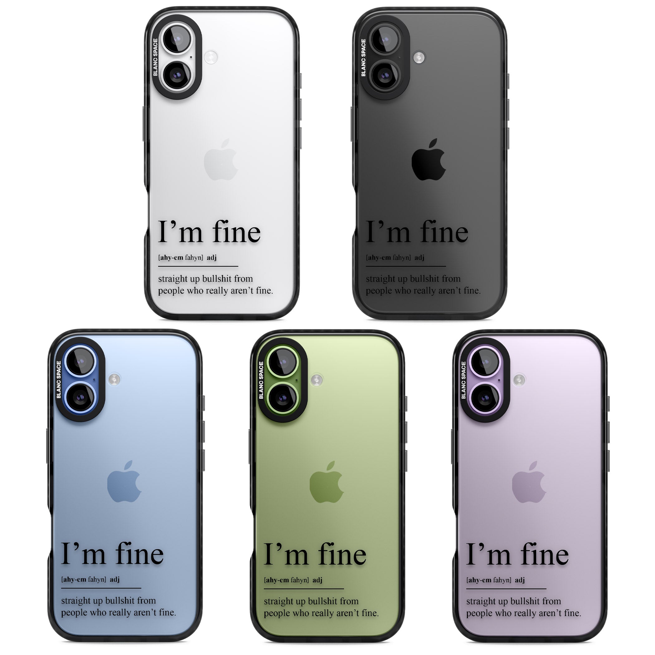 Im Fine iPhone 17 Impact Black Phone Case APT Impact Protection