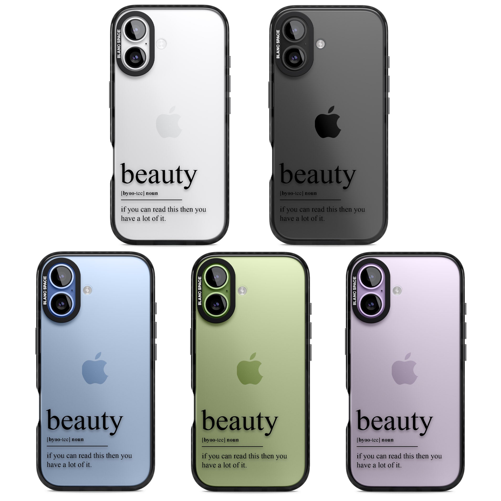 Beauty iPhone 17 Impact Black Phone Case APT Impact Protection