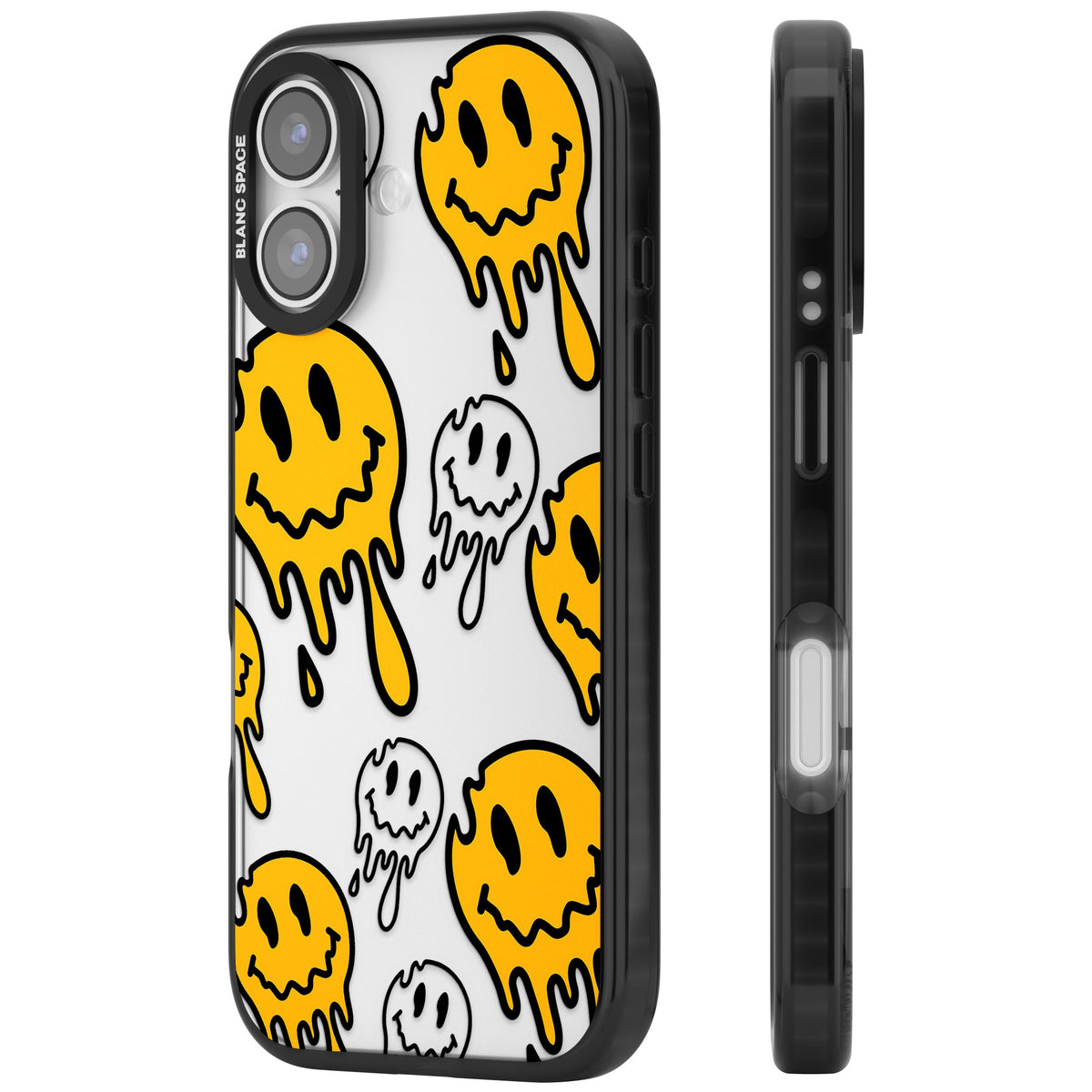 Face Melt iPhone 16 / iPhone 16 Plus / iPhone 17 Impact Black Phone Case side