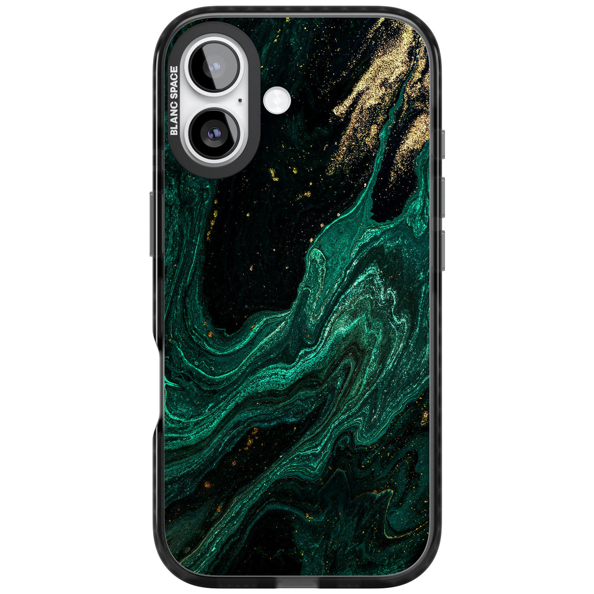 Emerald Lagoon iPhone 16 / iPhone 16 Plus / iPhone 17 Impact Black Phone Case front