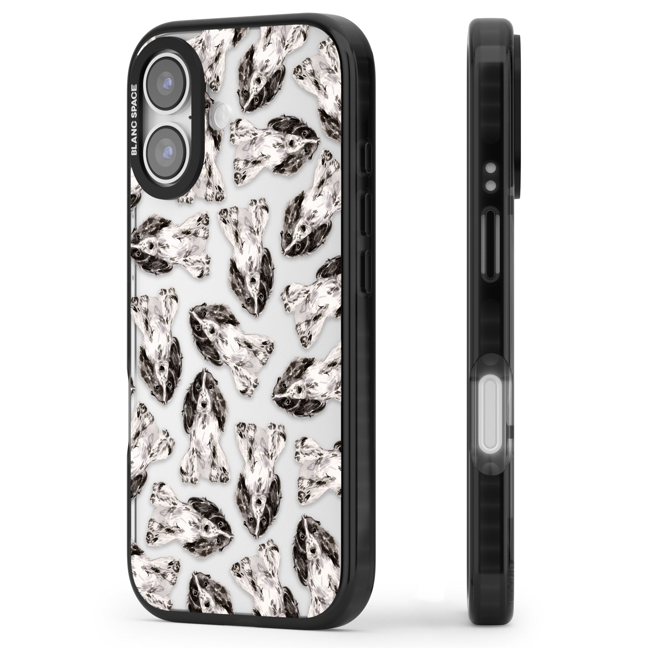 Cocker Spaniel Watercolor Elegance iPhone 17 Impact Black Phone Case Side Profile