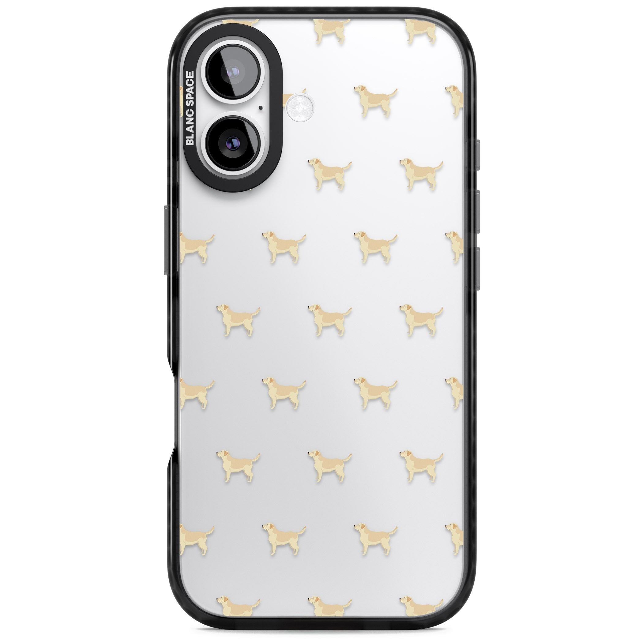 Tan Labrador Dog Pattern iPhone 17 Impact Black Phone Case