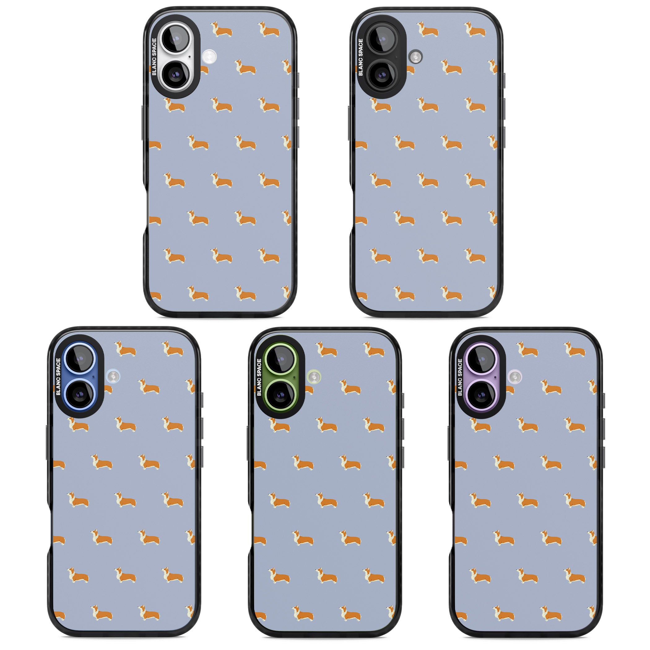 Corgi Pattern iPhone 17 Impact Black Phone Case APT Impact Protection
