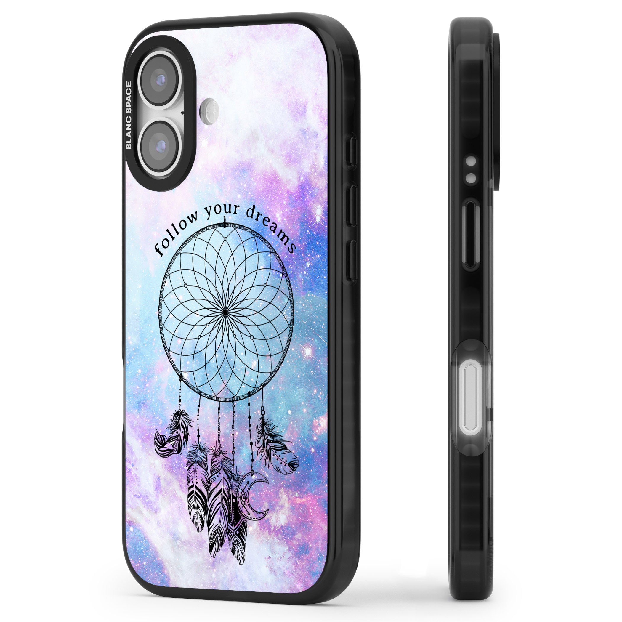 Galaxy Dreamcatcher iPhone 17 Impact Black Phone Case Side Profile