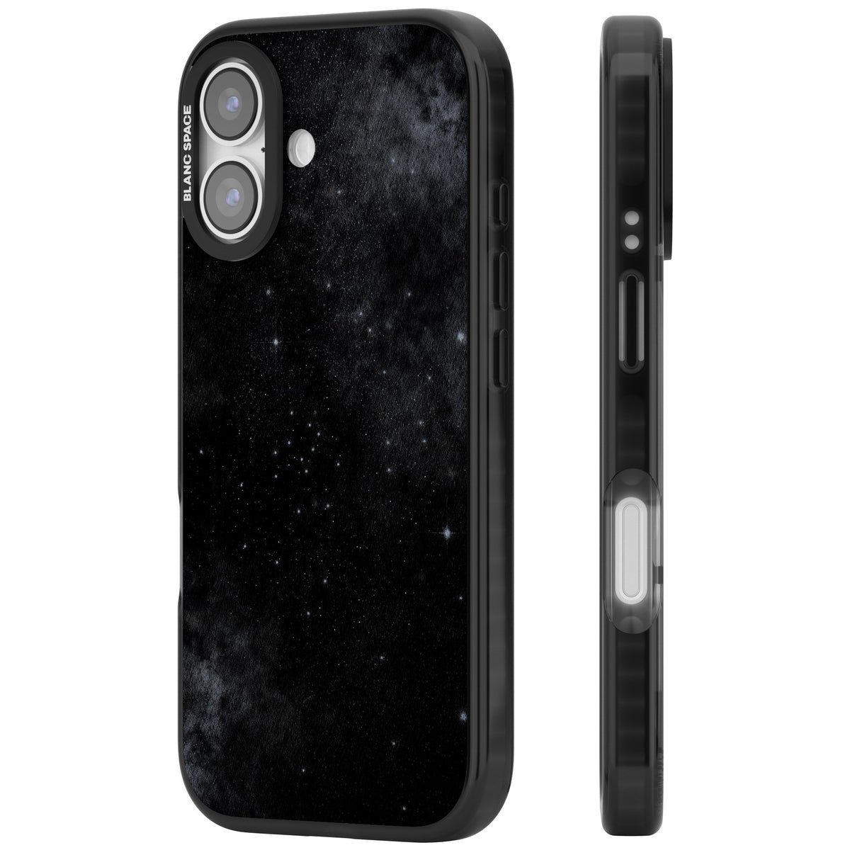 Shimmering Stars iPhone 16 / iPhone 16 Plus / iPhone 17 Impact Black Phone Case side