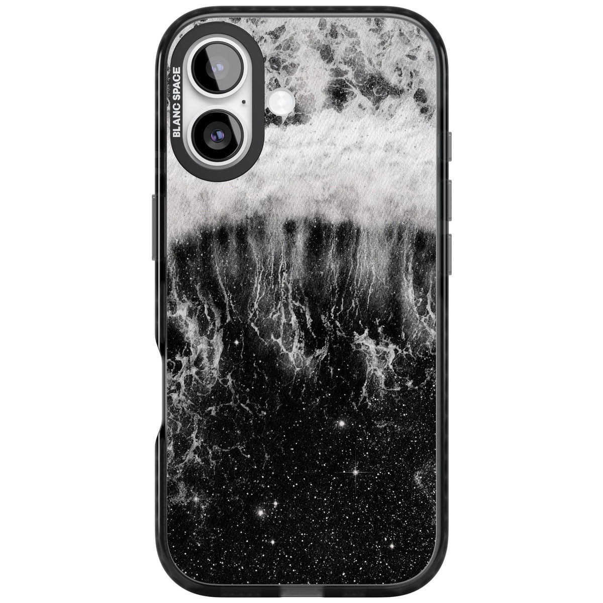 Deep Wave iPhone 16 / iPhone 16 Plus / iPhone 17 Impact Black Phone Case front