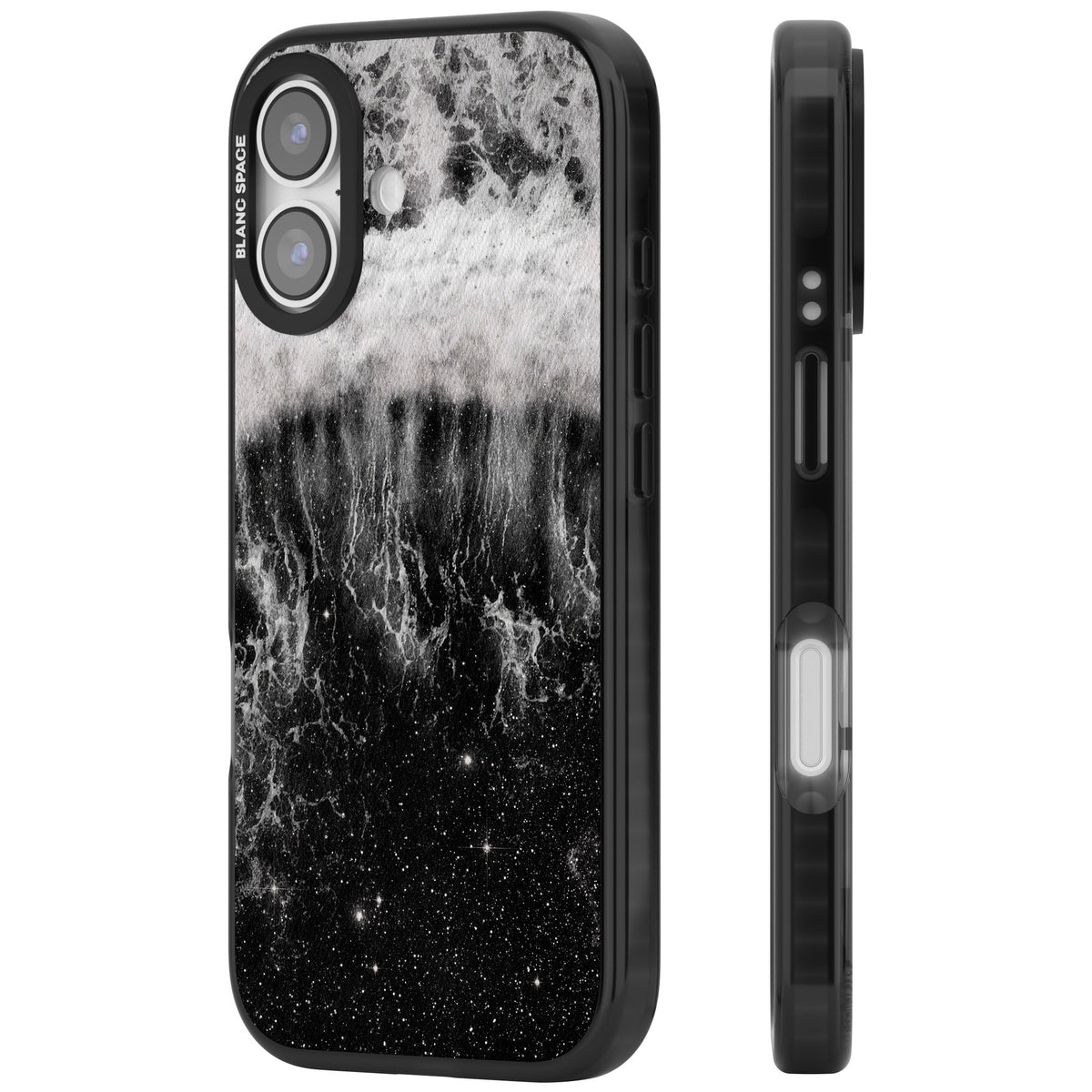 Deep Wave iPhone 16 / iPhone 16 Plus / iPhone 17 Impact Black Phone Case side