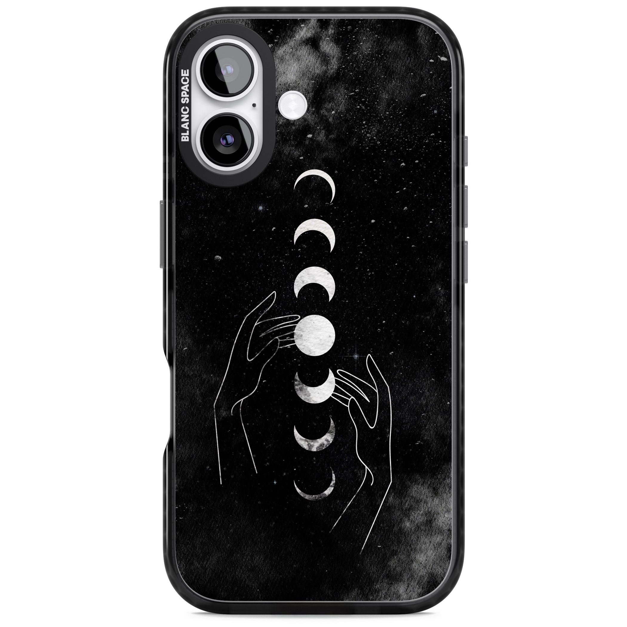 Moon Phases Hands iPhone 17 Impact Black Phone Case
