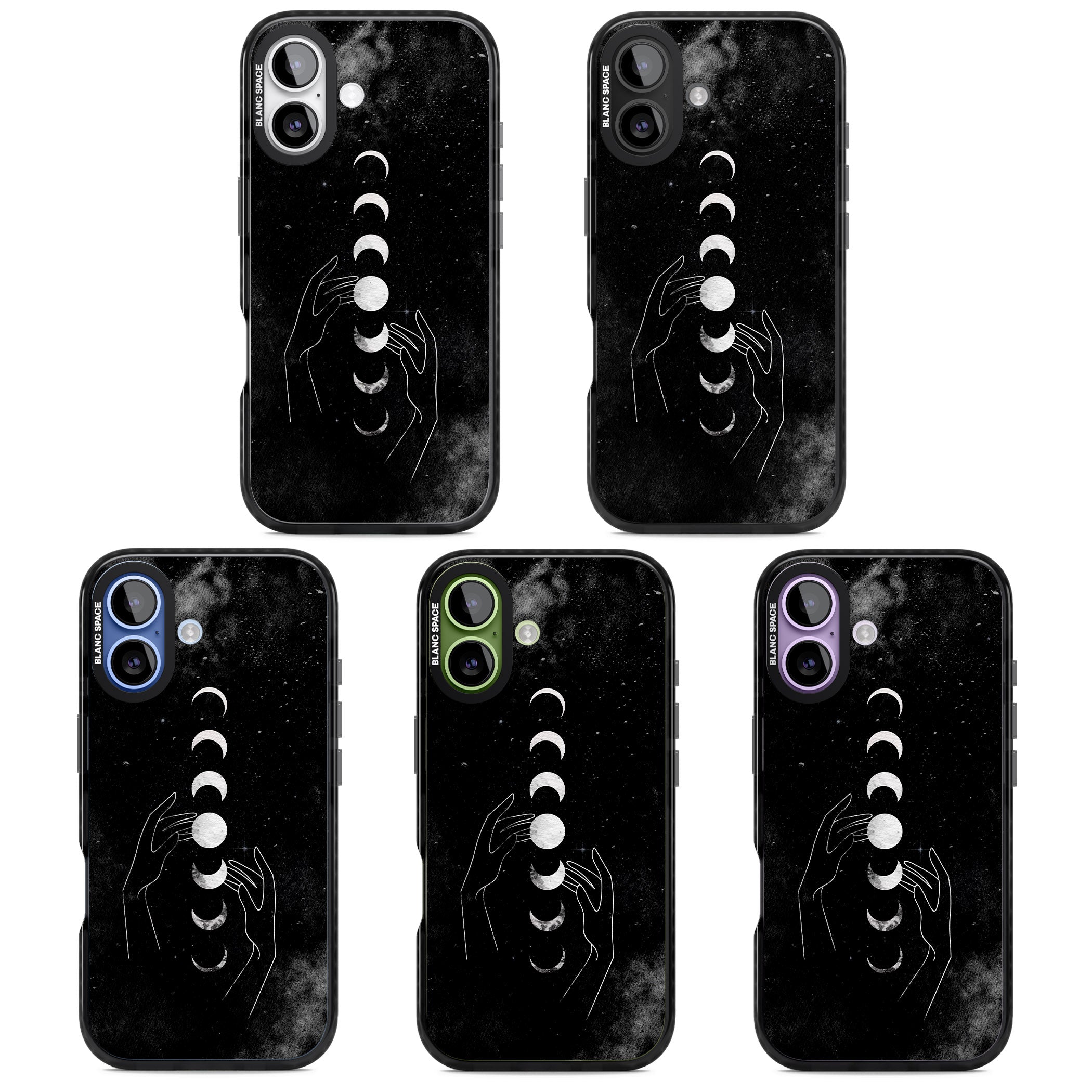 Moon Phases Hands iPhone 17 Impact Black Phone Case APT Impact Protection