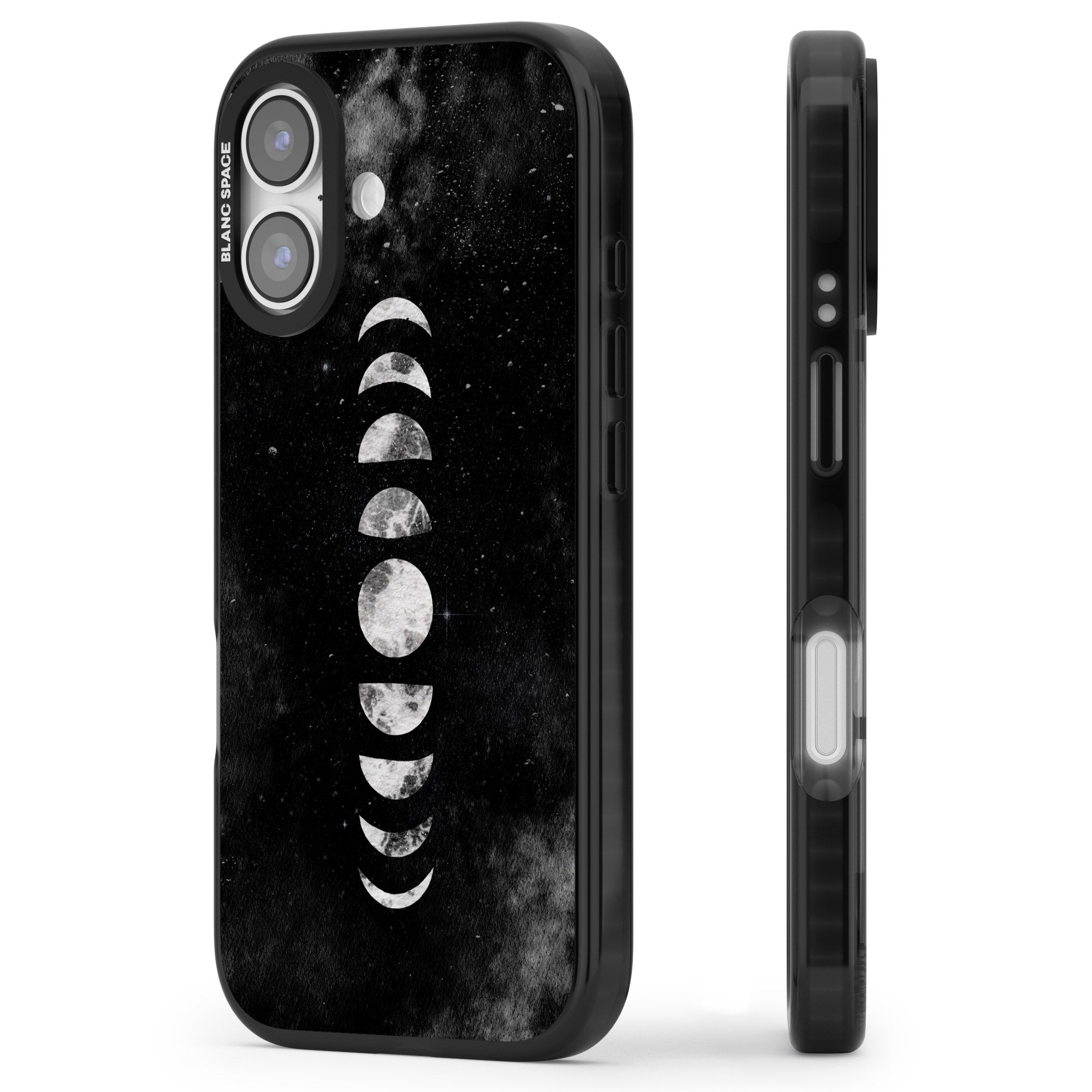 Lunar Phases iPhone 17 Impact Black Phone Case Side Profile