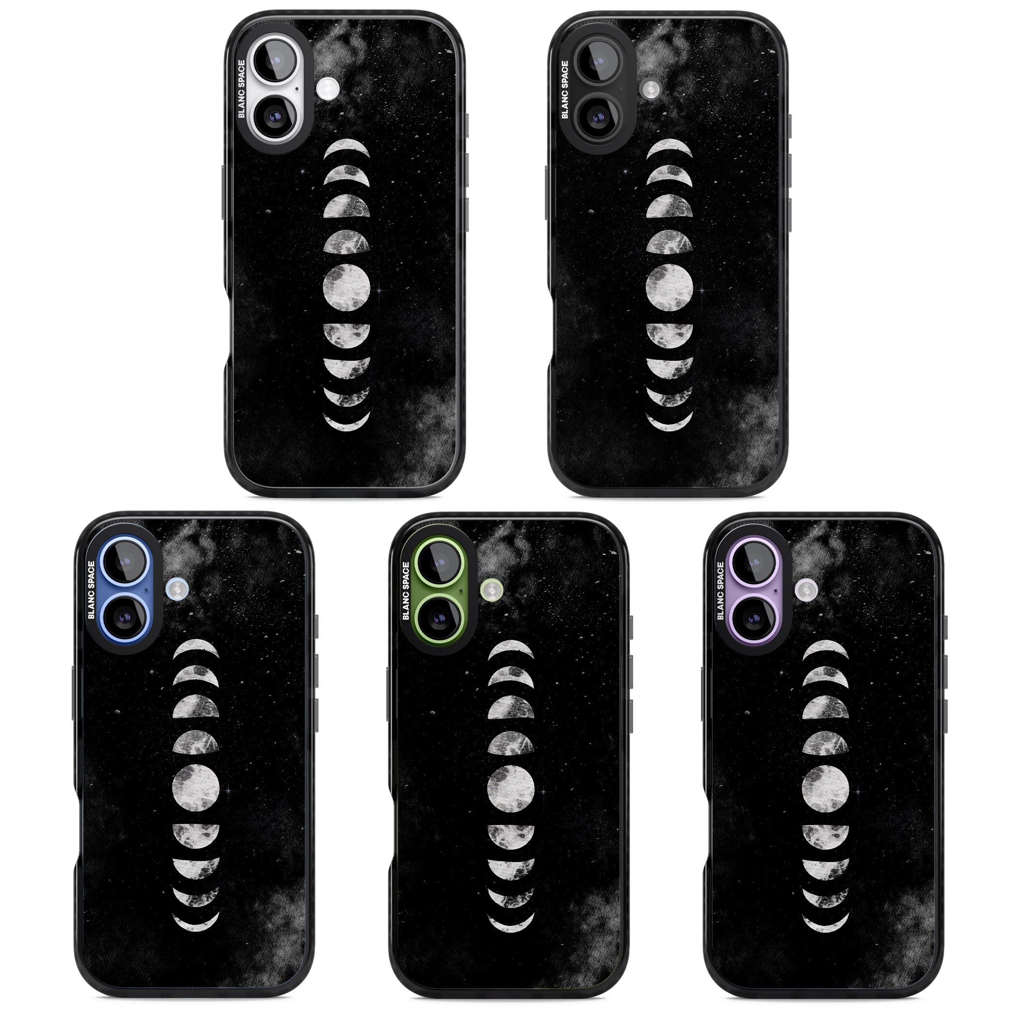 Lunar Phases iPhone 17 Impact Black Phone Case APT Impact Protection