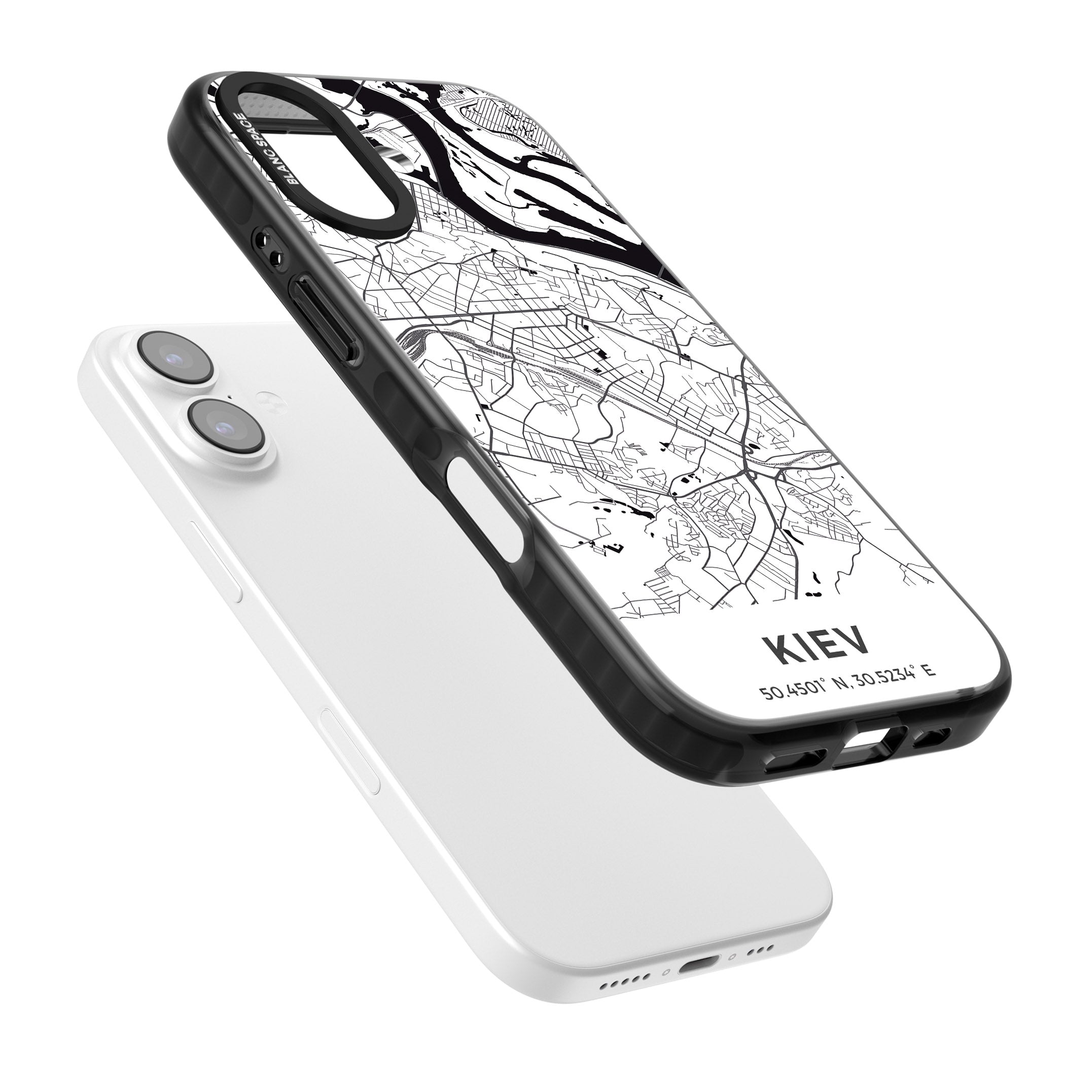 Kiev Map iPhone 17 Impact Black Phone Case Colours