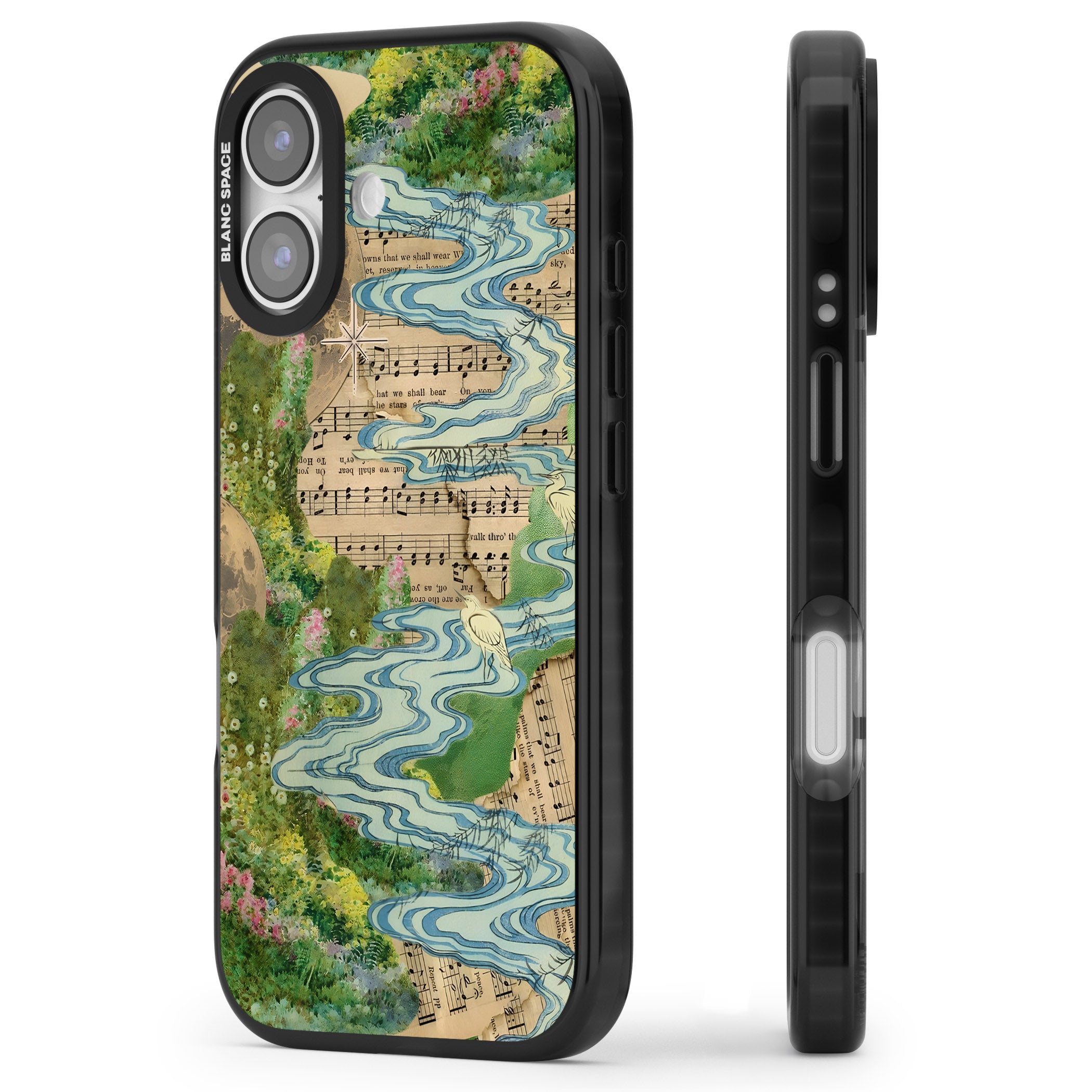 Musical River iPhone 17 Impact Black Phone Case Side Profile