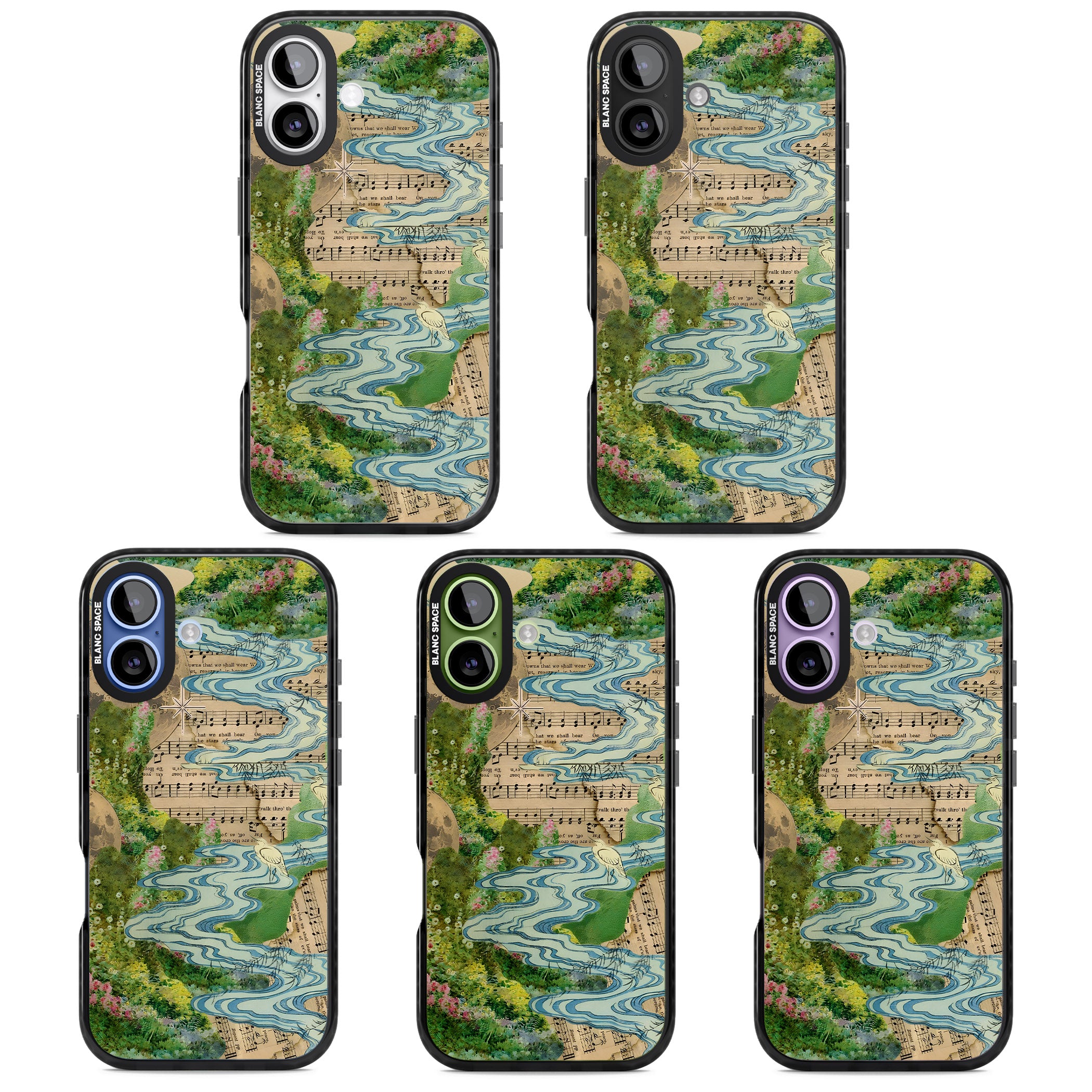 Musical River iPhone 17 Impact Black Phone Case APT Impact Protection