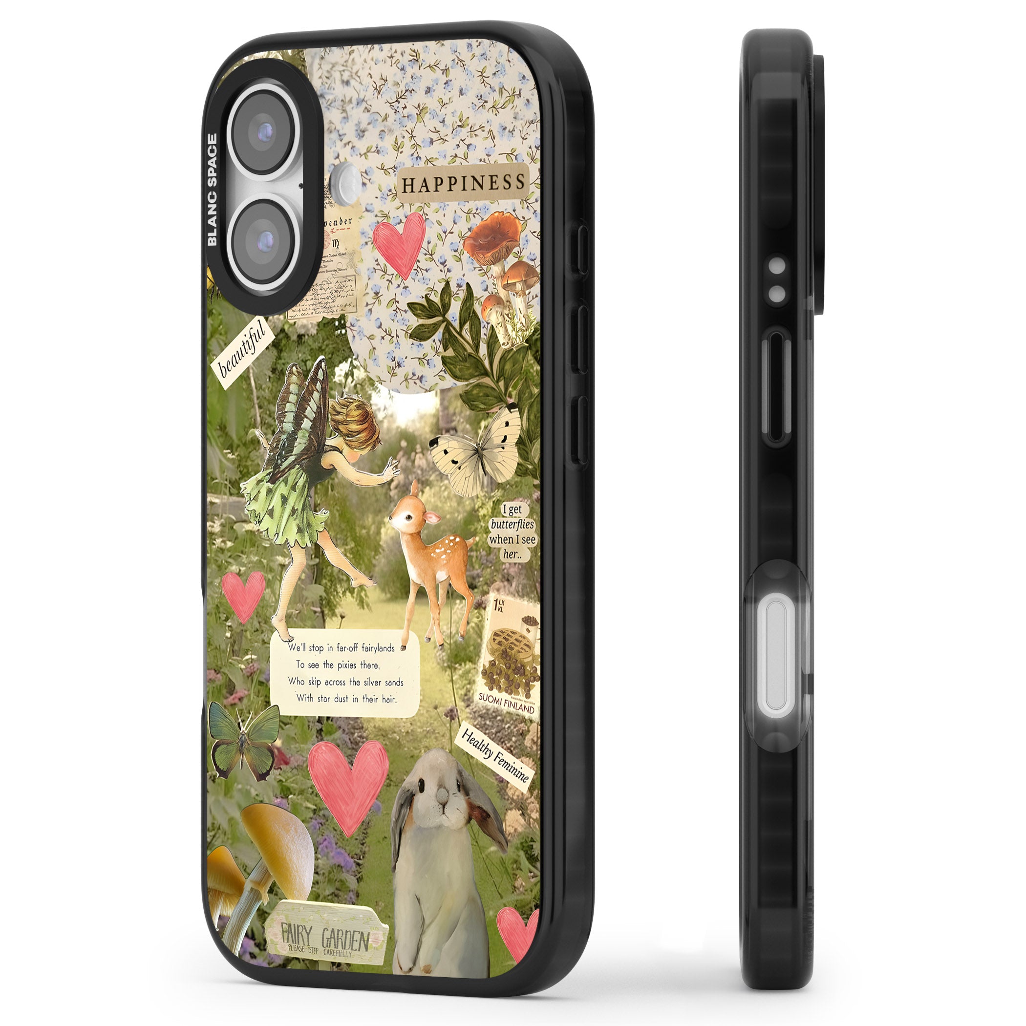 Soft Fairy iPhone 17 Impact Black Phone Case Side Profile