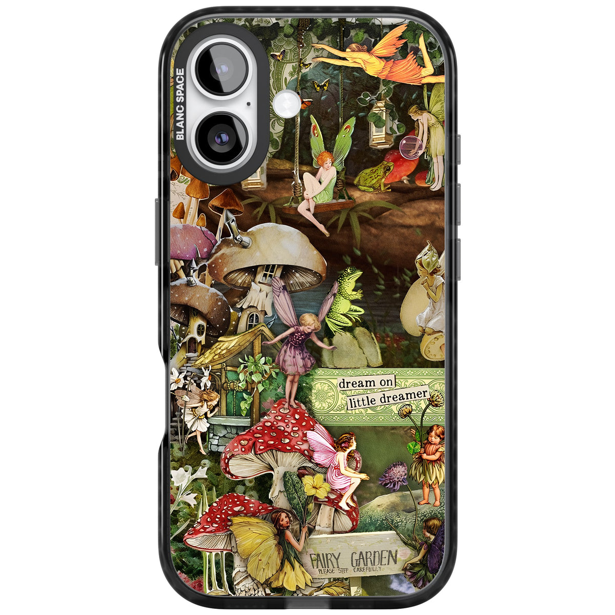 Dreamy Garden iPhone 16 / iPhone 16 Plus / iPhone 17 Impact Black Phone Case front