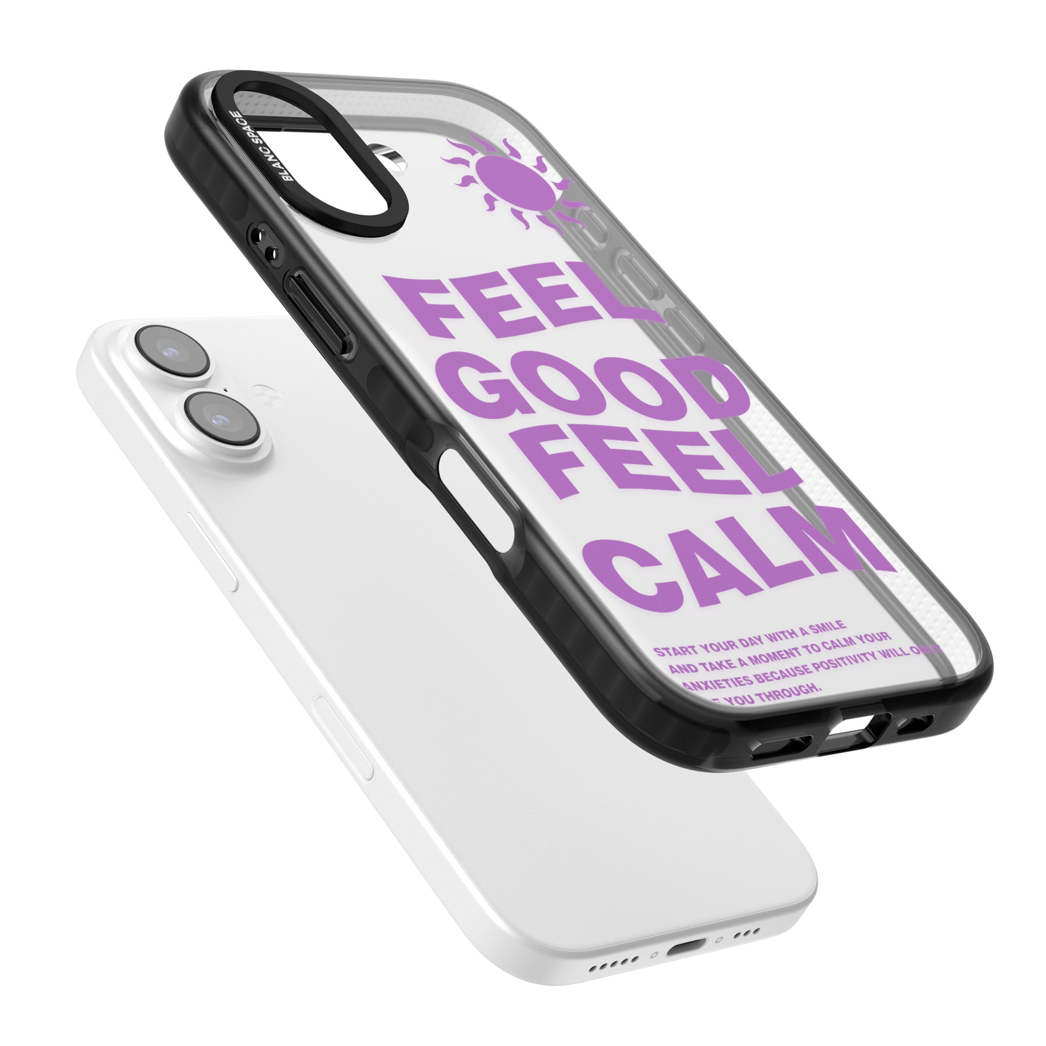 Feel Good Feel Calm (Purple) iPhone 17 Impact Black Phone Case Colours