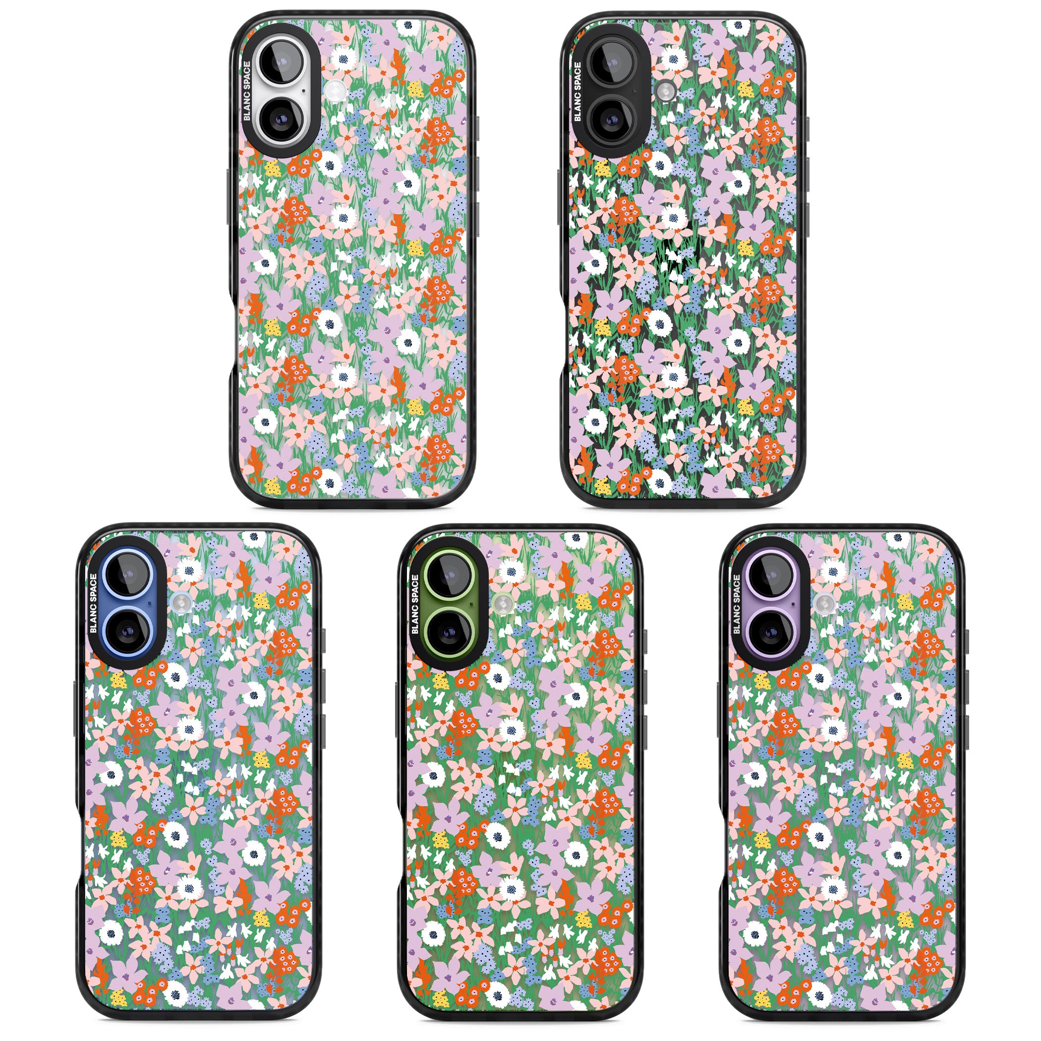 Floral Bloom Jazzy iPhone 17 Impact Black Phone Case APT Impact Protection