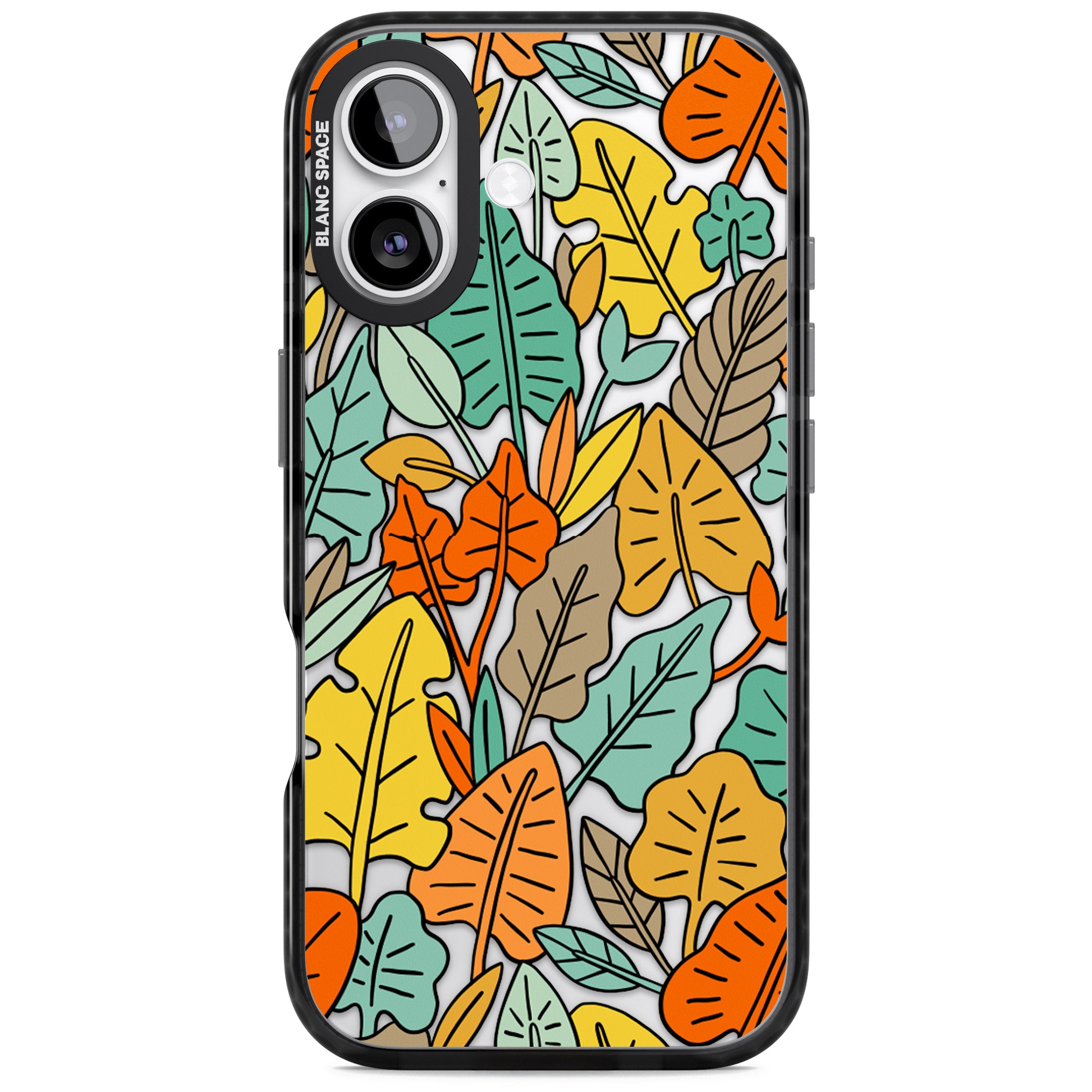 Pastel Toned Autumn Leaves iPhone 17 Impact Black Phone Case