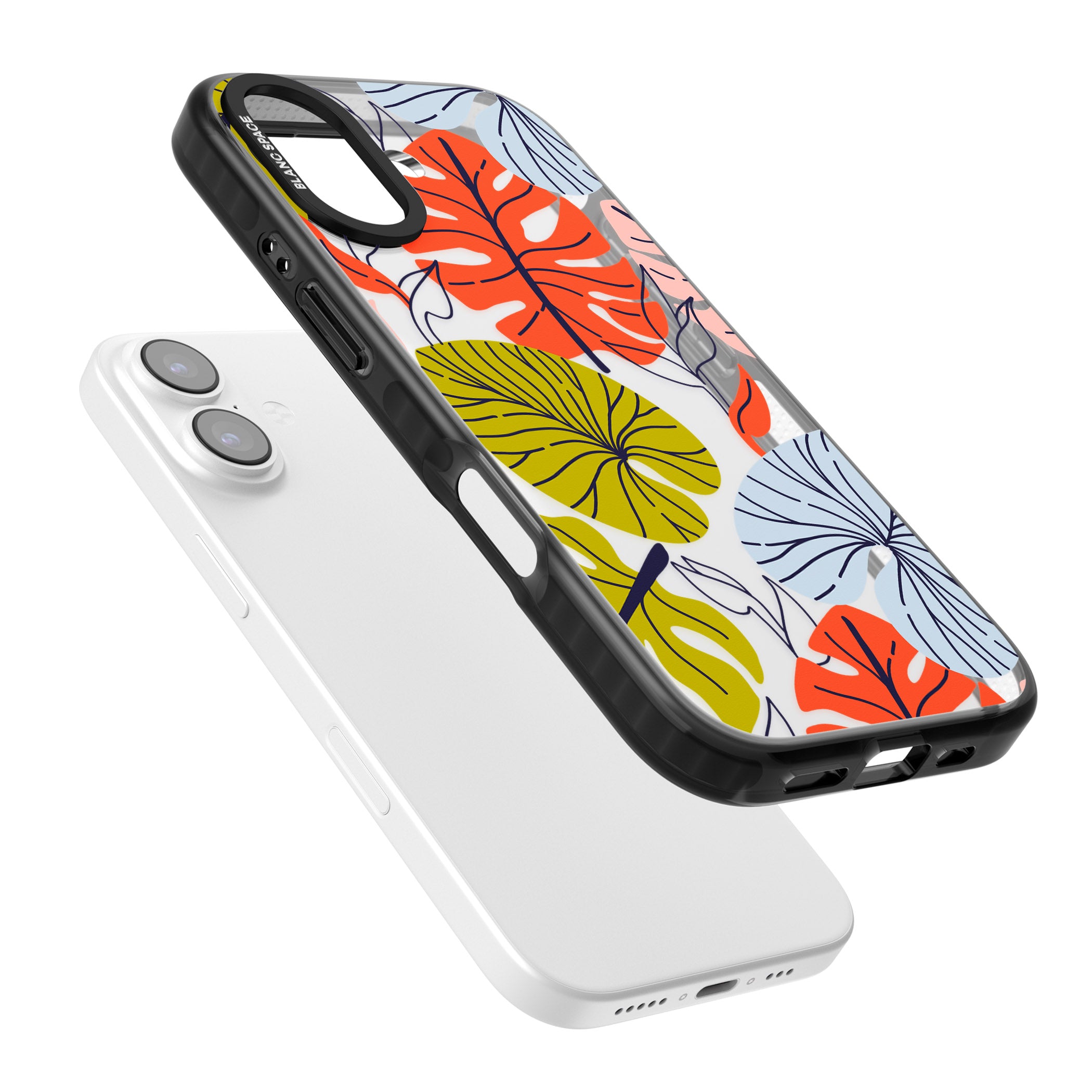 Retro Leaves iPhone 17 Impact Black Phone Case Colours