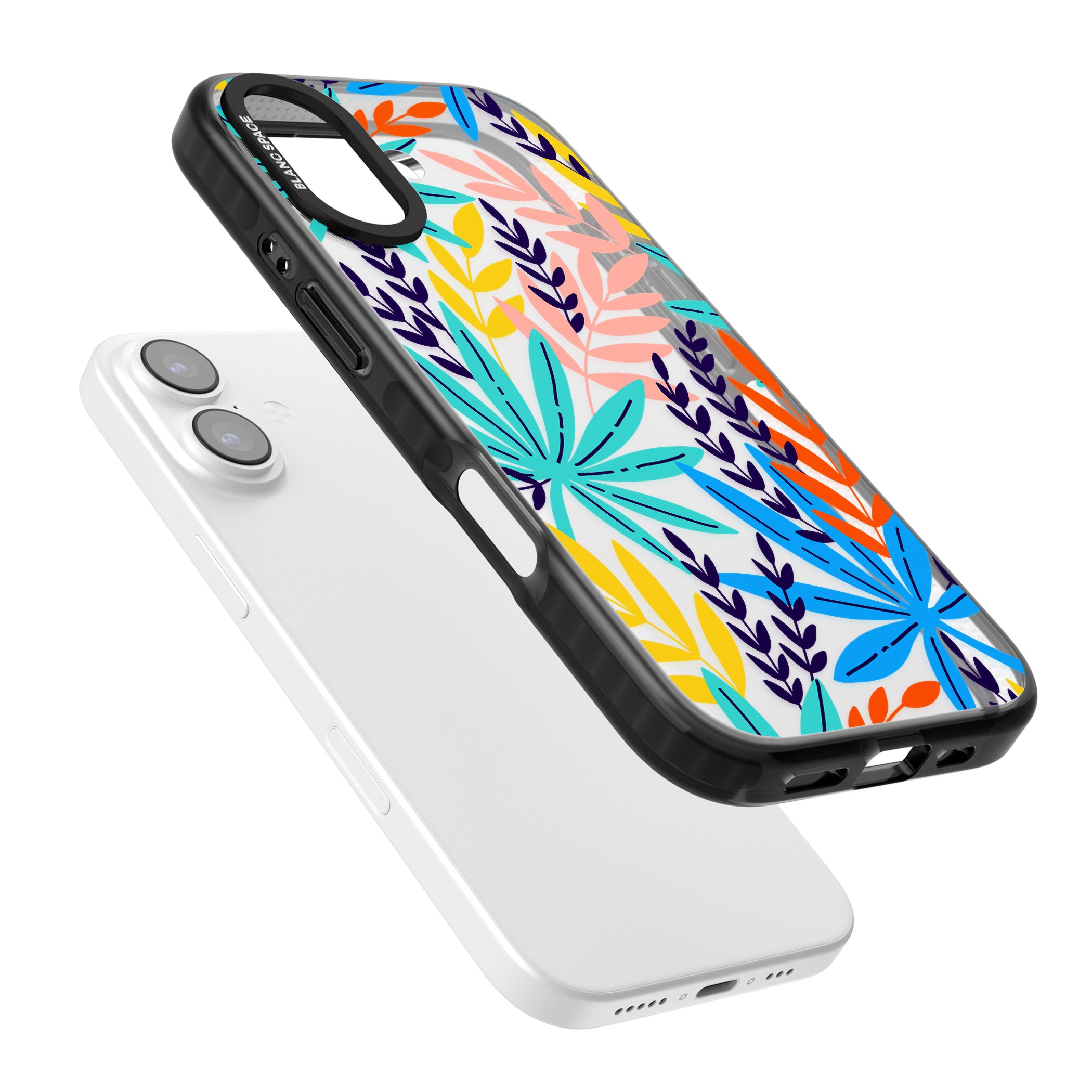 Tropical Palm Leaves iPhone 17 Impact Black Phone Case Colours