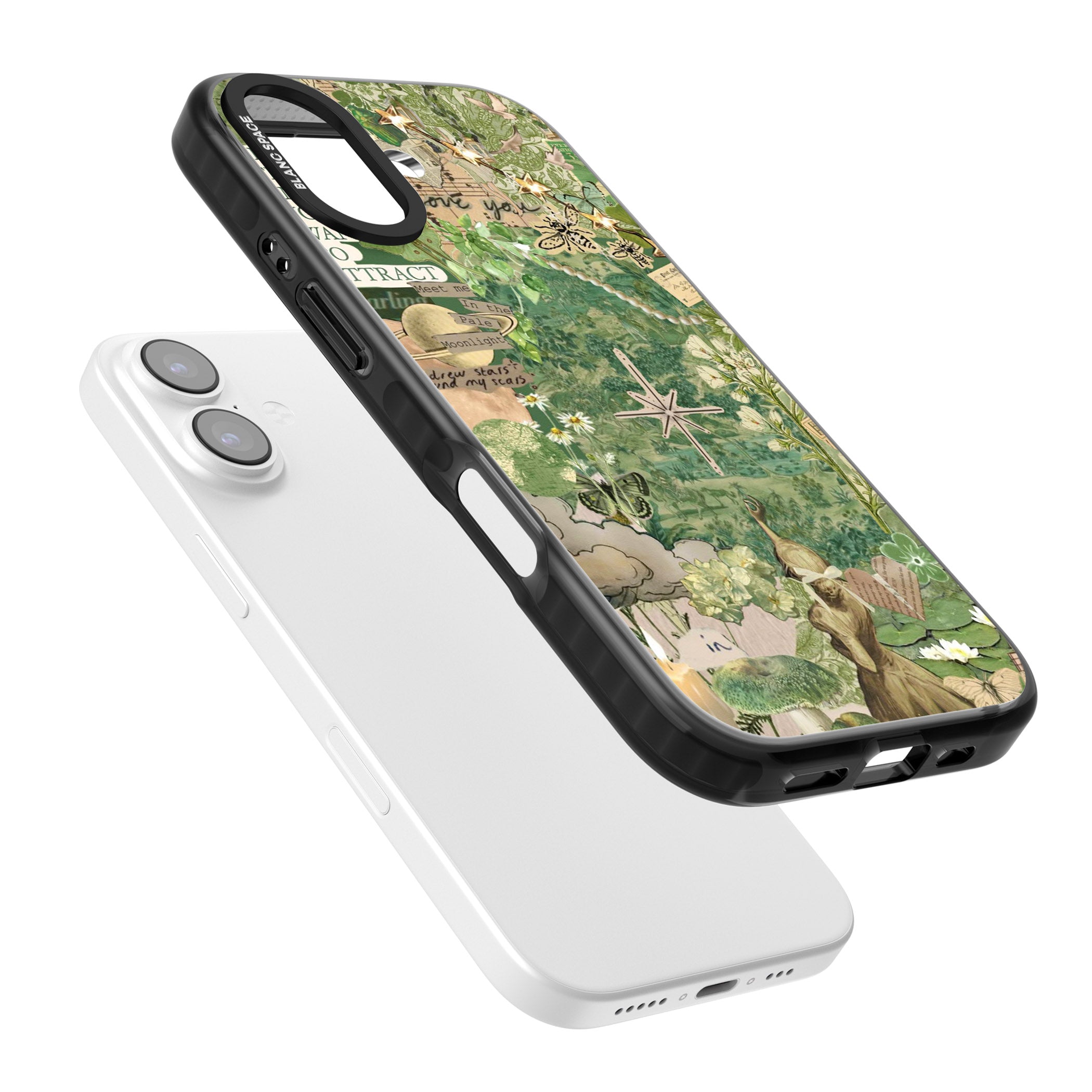 Green Vintage Collage iPhone 17 Impact Black Phone Case Colours