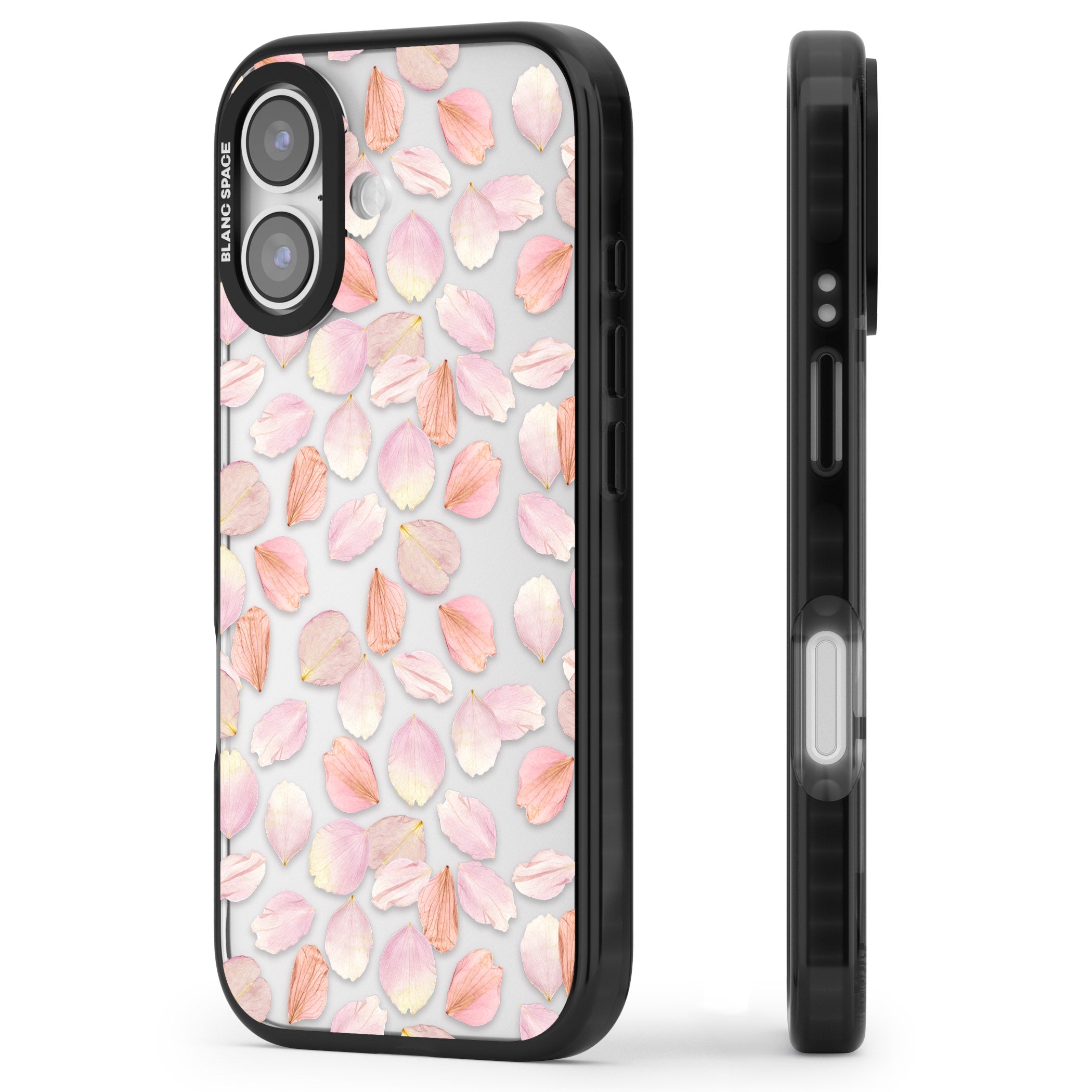 Petal Dream iPhone 17 Impact Black Phone Case Side Profile