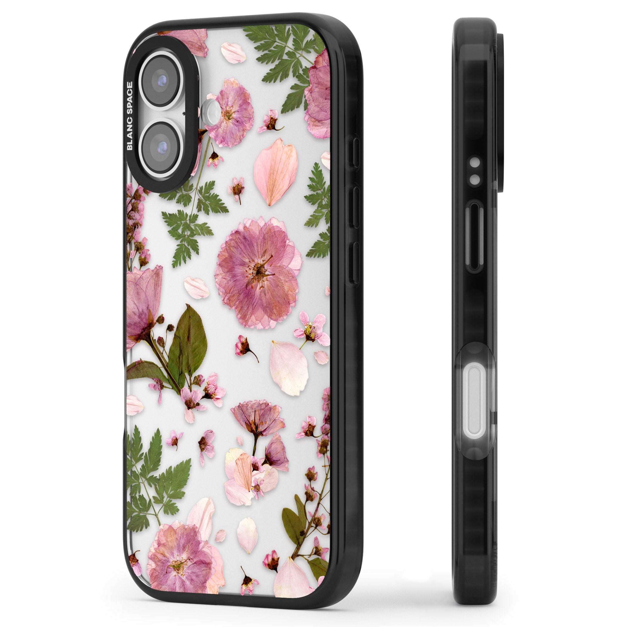 Blossom Bouquet iPhone 17 Impact Black Phone Case Side Profile