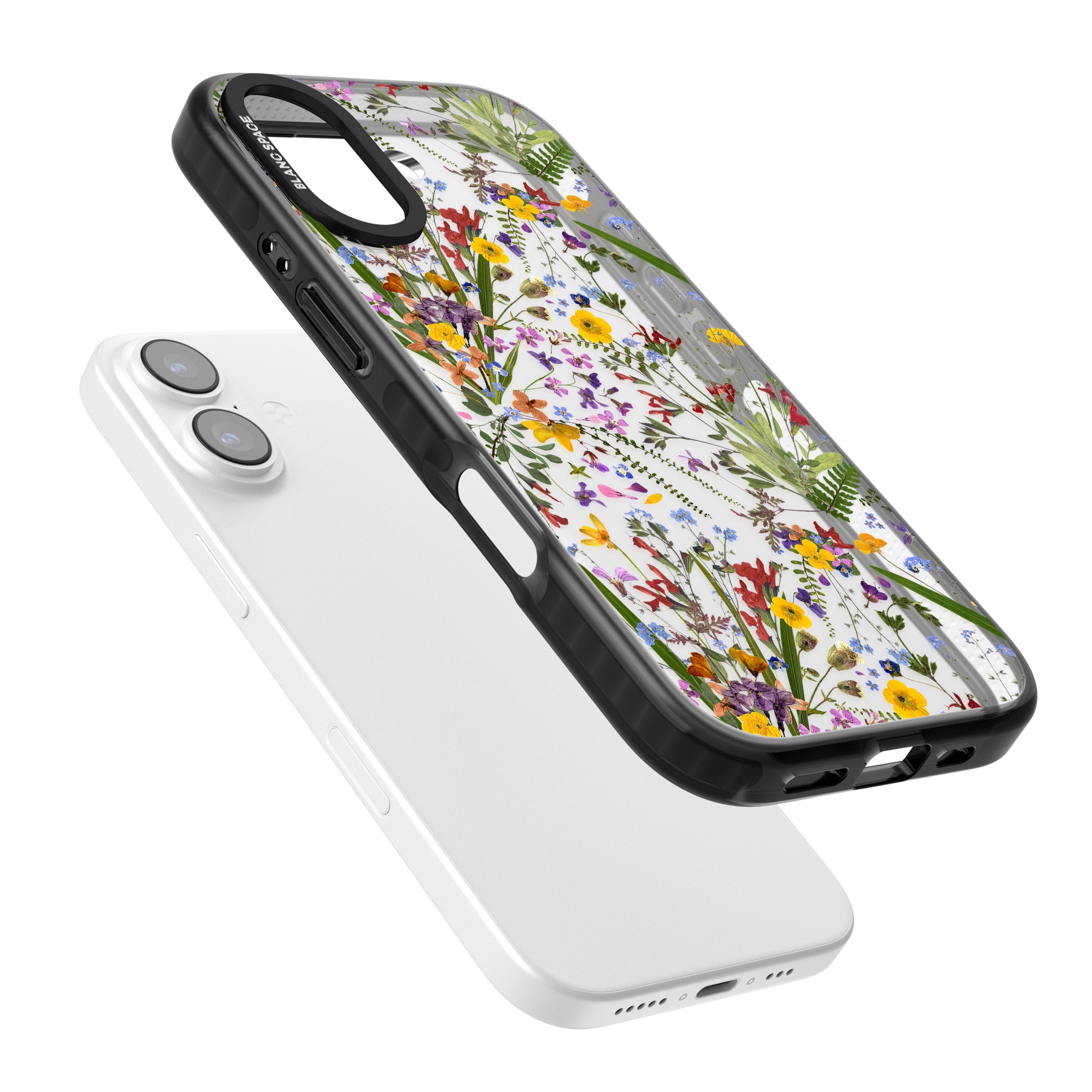 Wildflower & Leaves iPhone 17 Impact Black Phone Case Colours