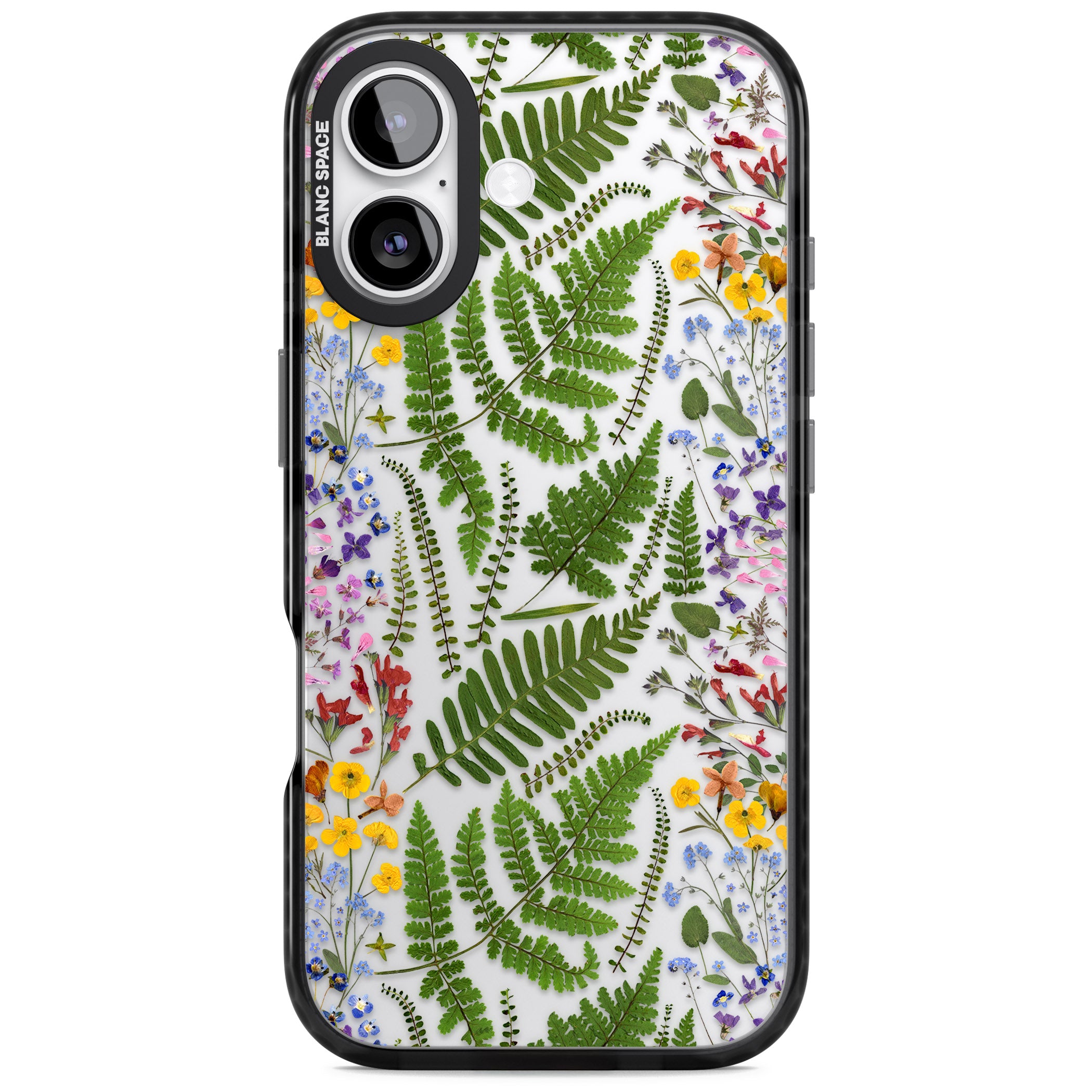 Botanical Fern & Floral iPhone 17 Impact Black Phone Case
