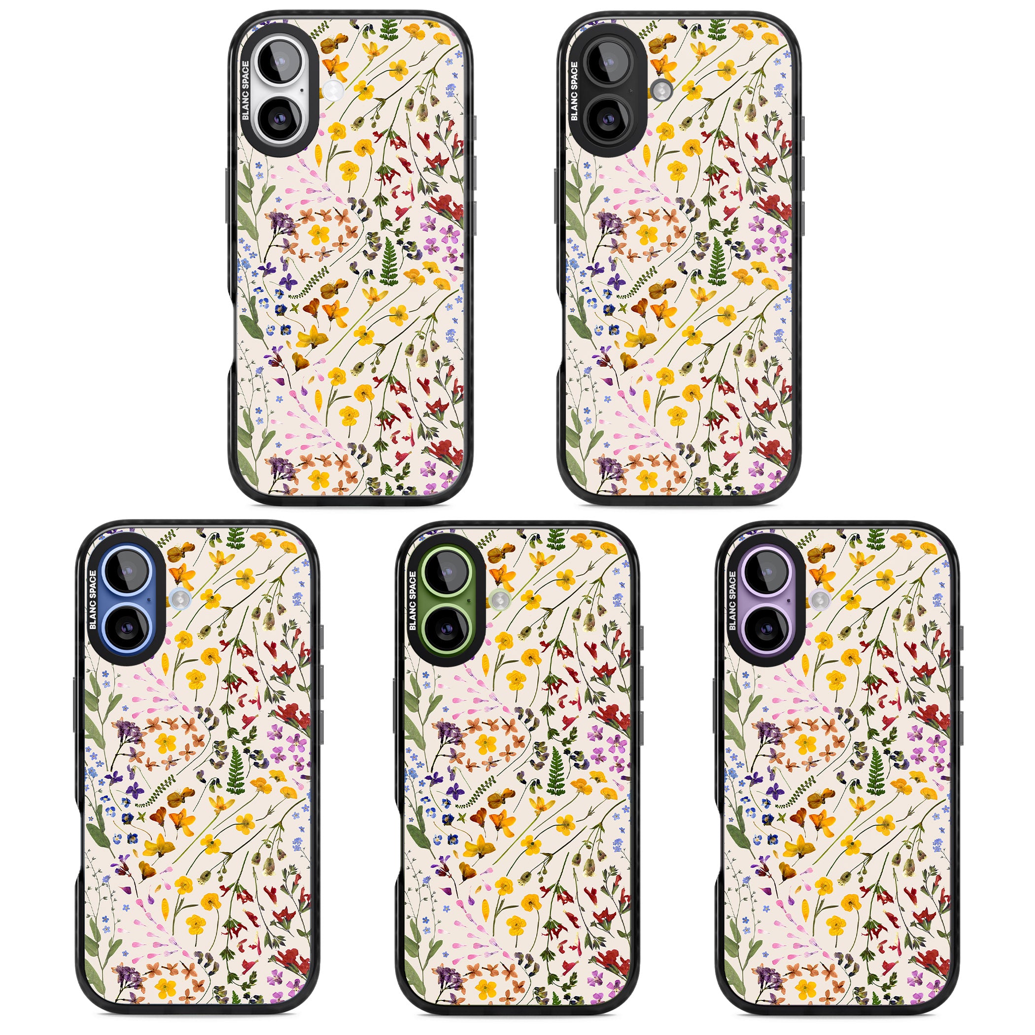 Wildflower Bouquet Cream iPhone 17 Impact Black Phone Case APT Impact Protection