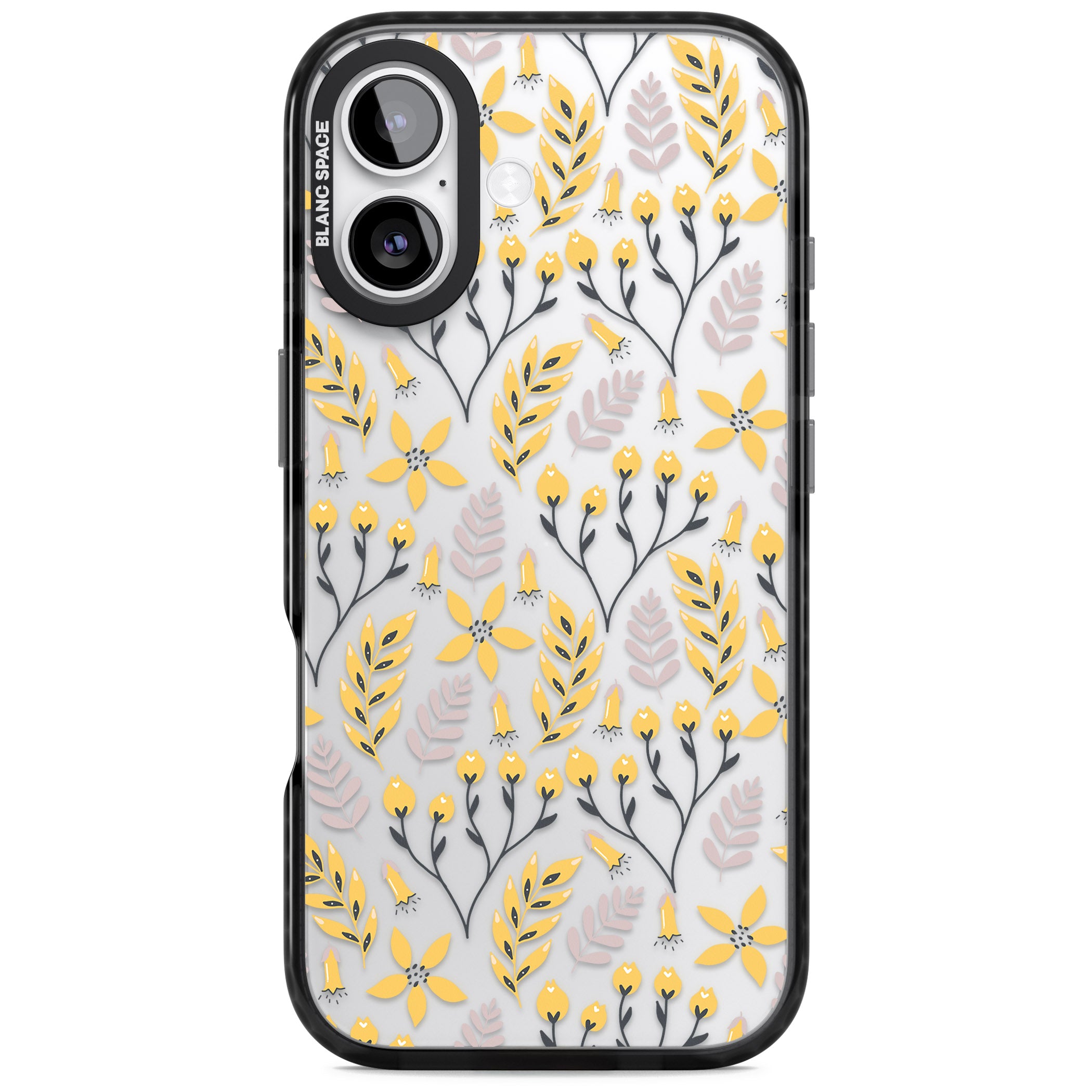 Yellow Floral Vibrance iPhone 17 Impact Black Phone Case